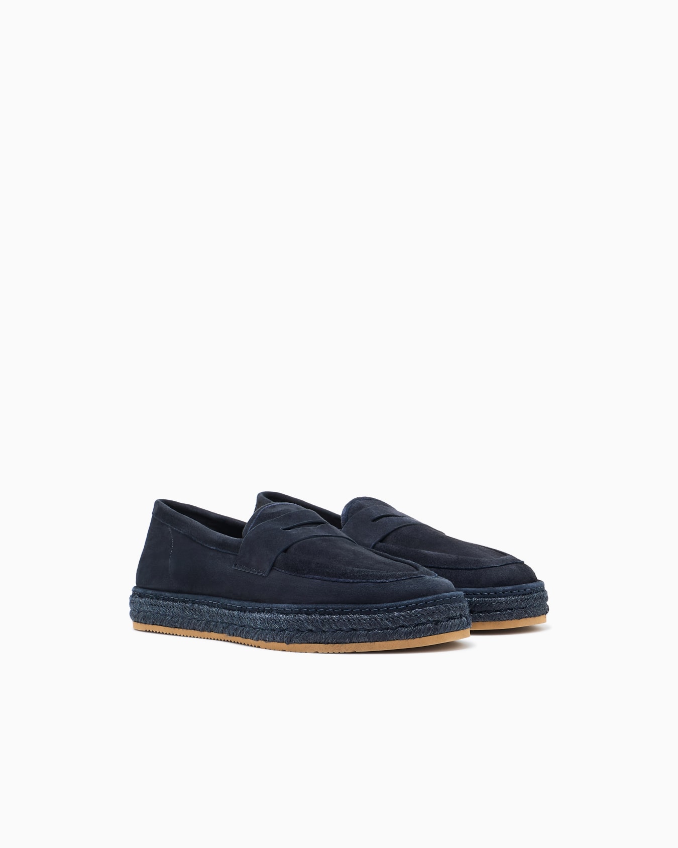 Suede loafers with a rope sole Slide 1