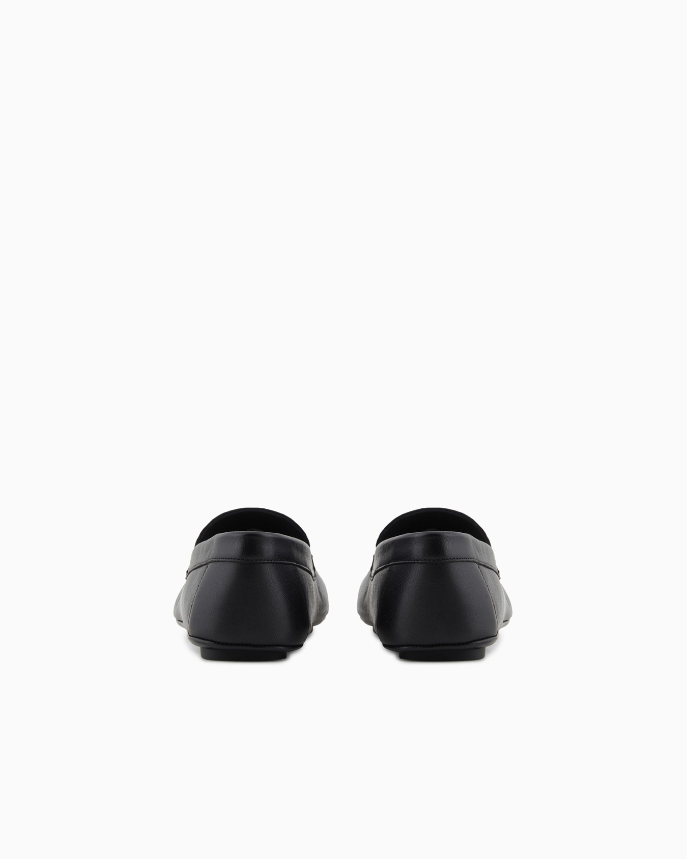 Leather loafers with metal logo Slide 3
