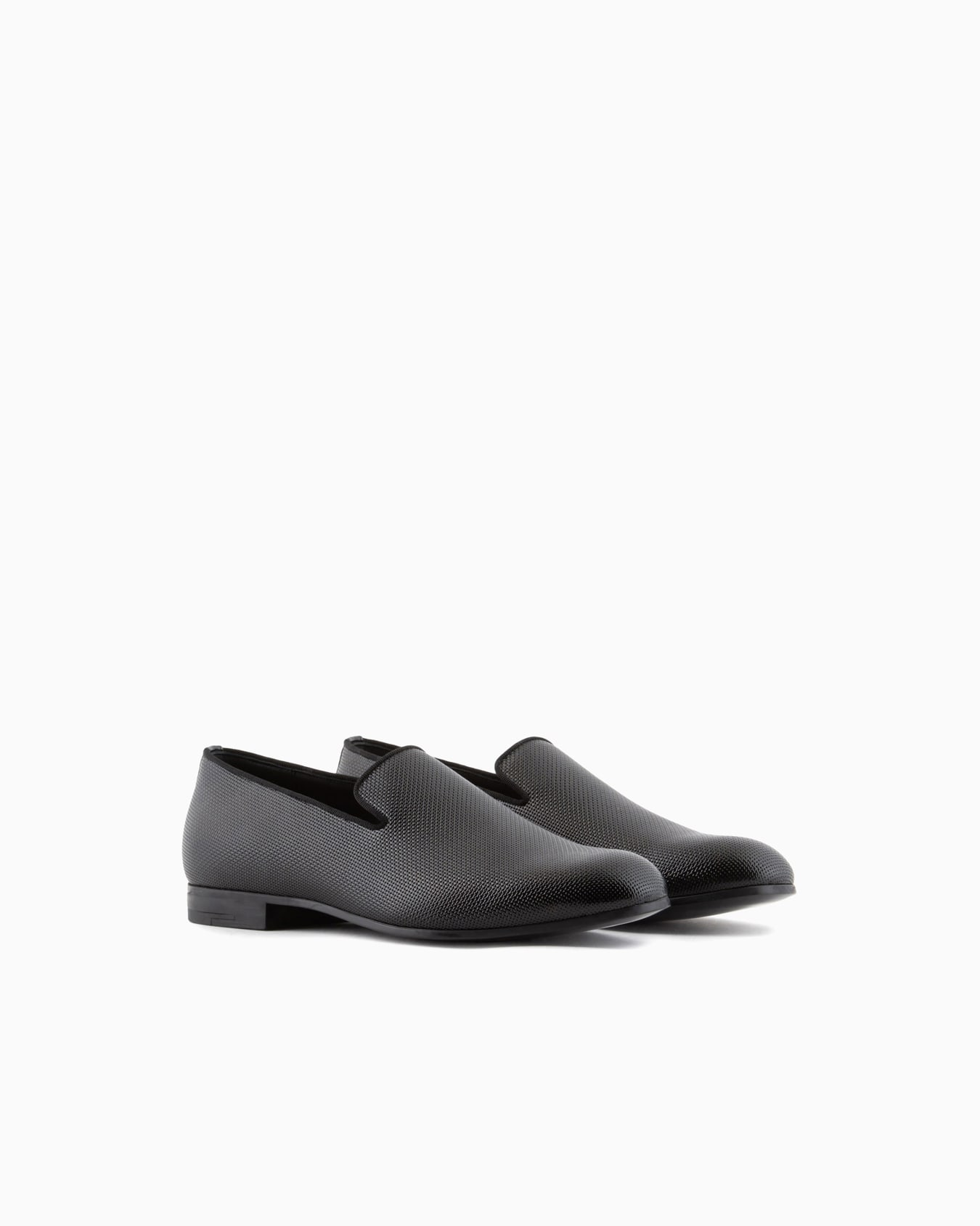 Braided-print patent-leather loafers Slide 1