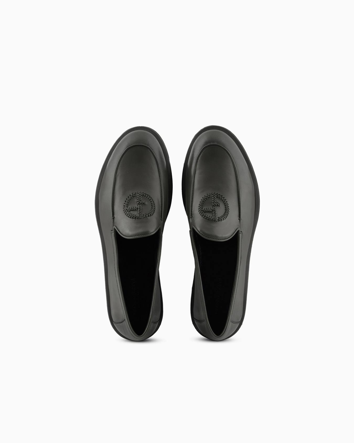 Mocassins en nappa vintage avec logo brodé Diapositive 2