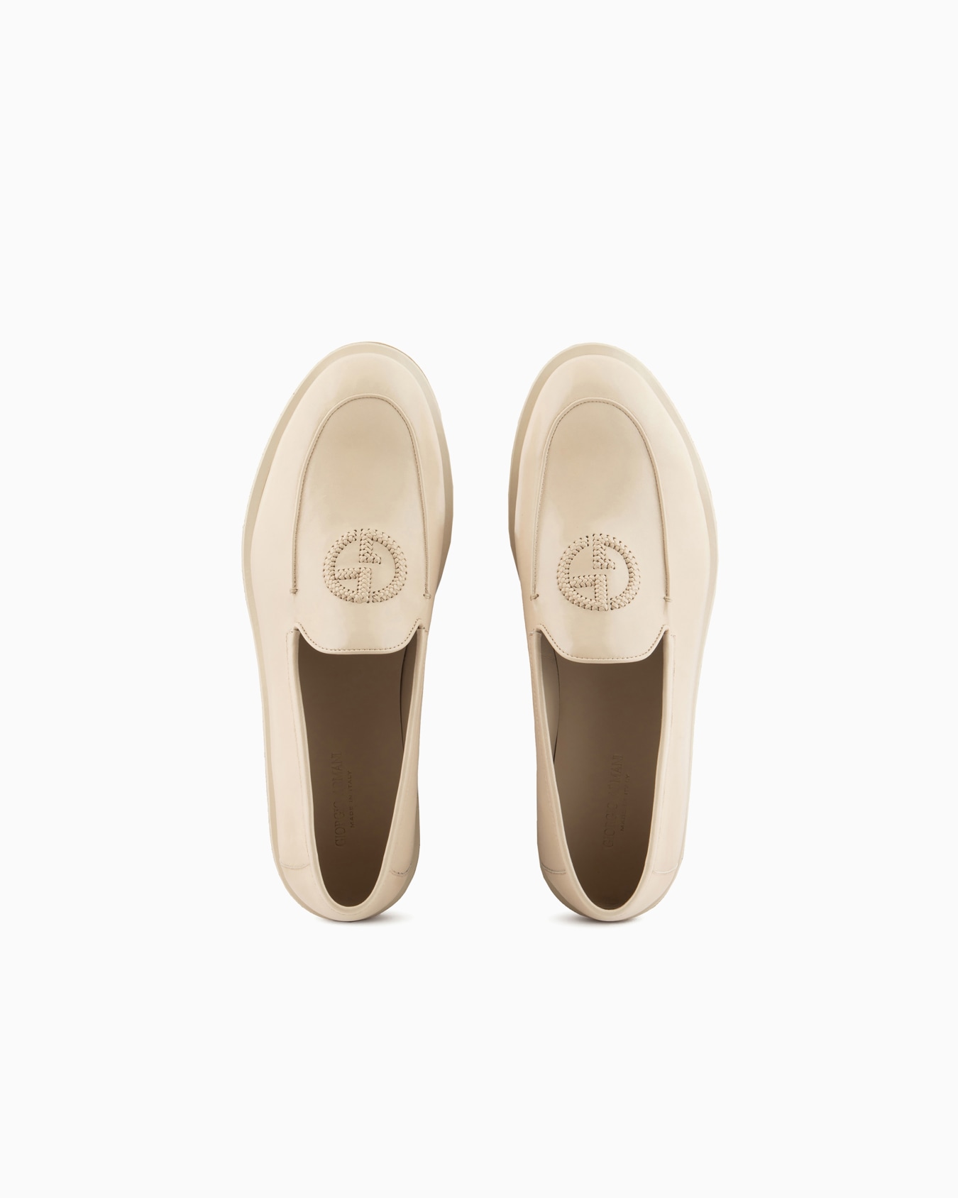 Mocassins en nappa vintage avec logo brodé Diapositive 2