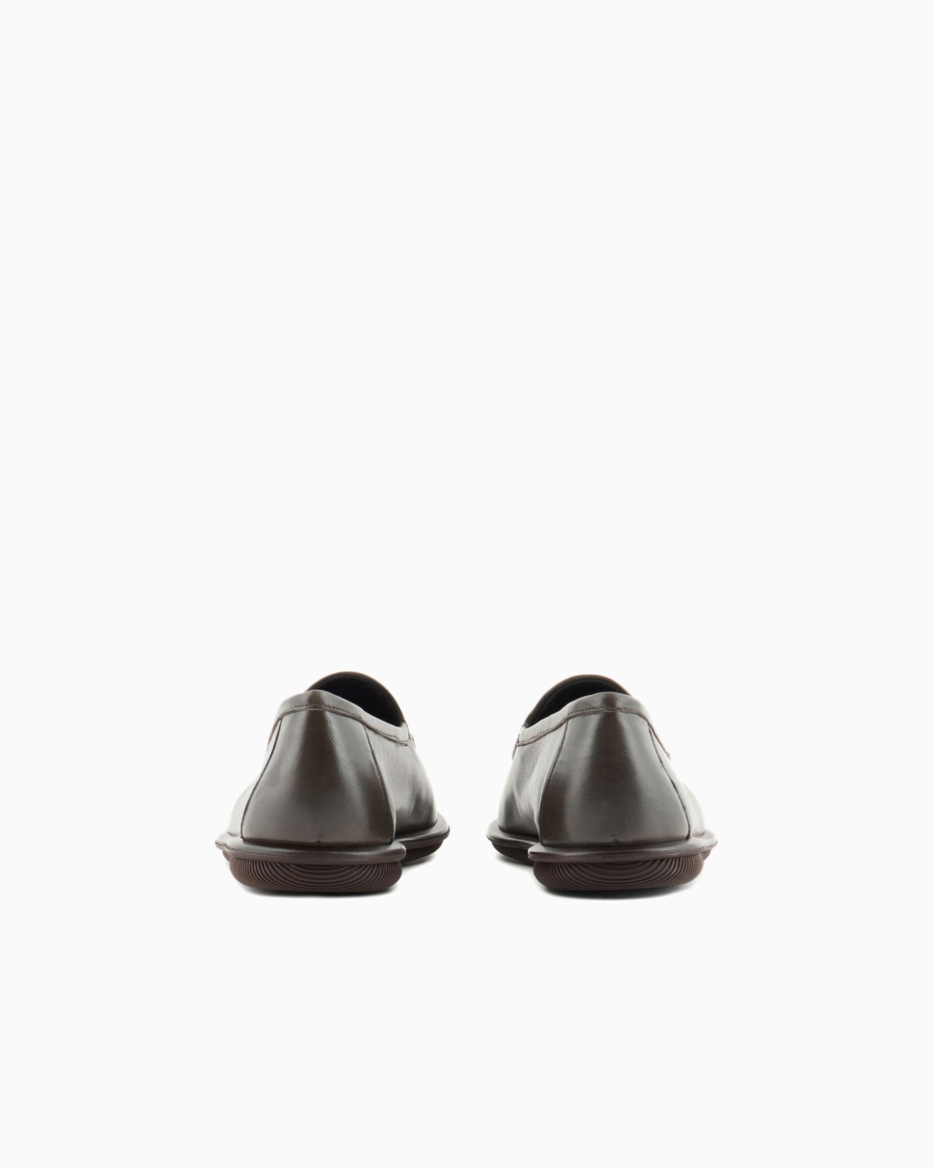 Vintage nappa leather loafers with embroidered logo Slide 3