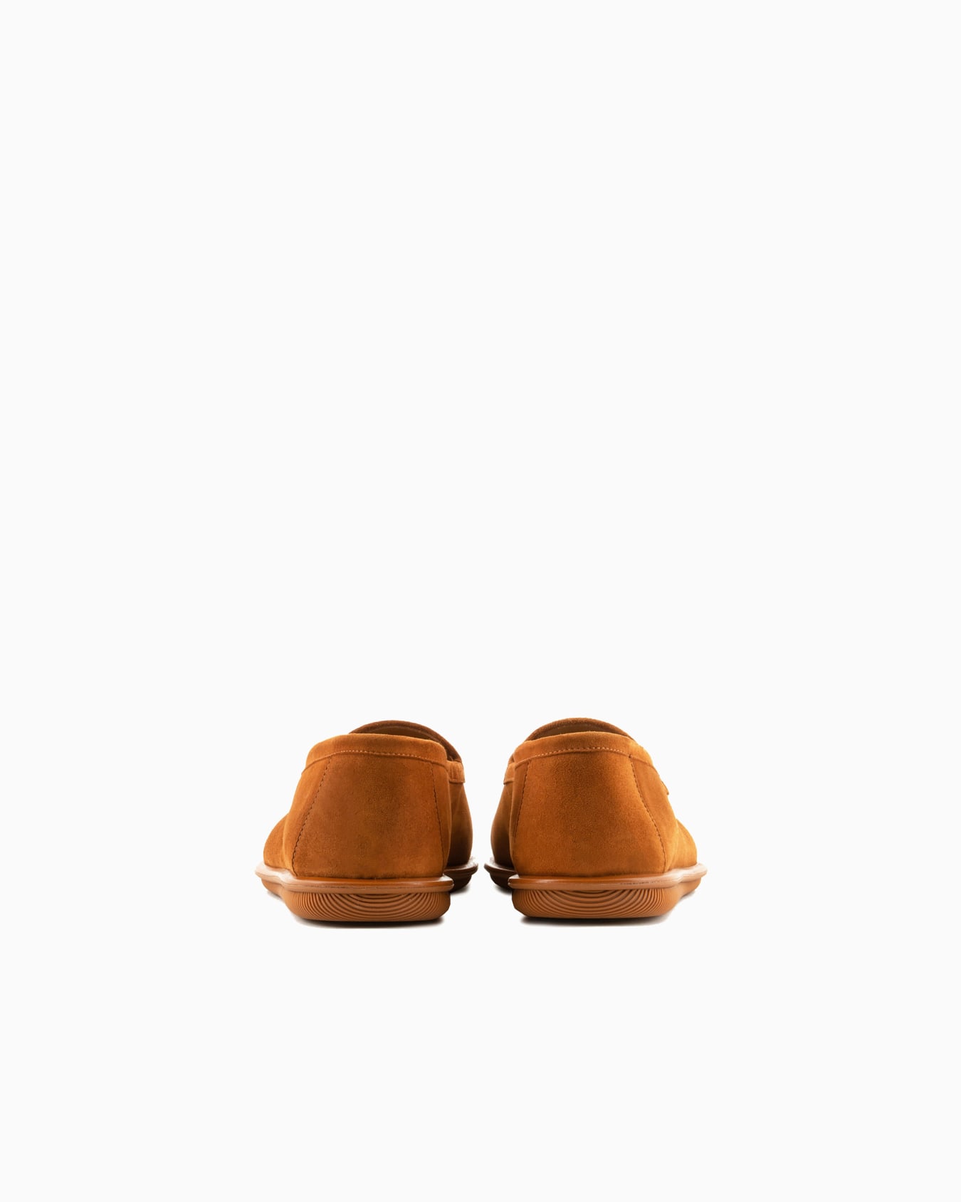 Suede loafers with embroidered logo Slide 3
