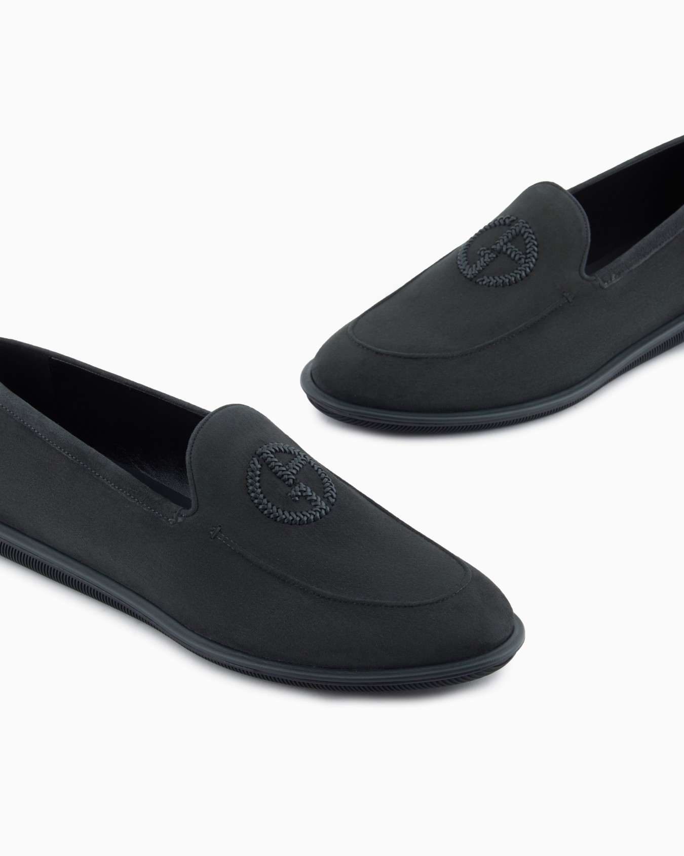 Mocasines de ante con logotipo bordado Diapositiva 4