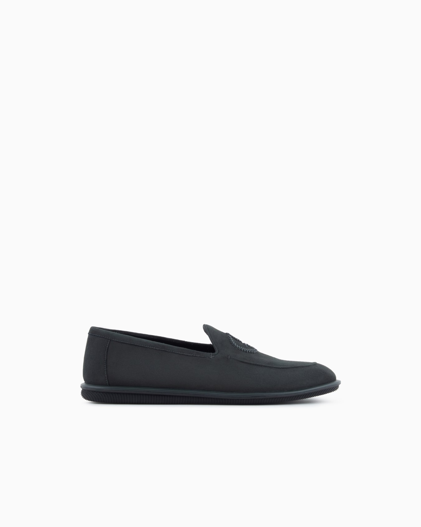 Mocasines de ante con logotipo bordado Diapositiva 0