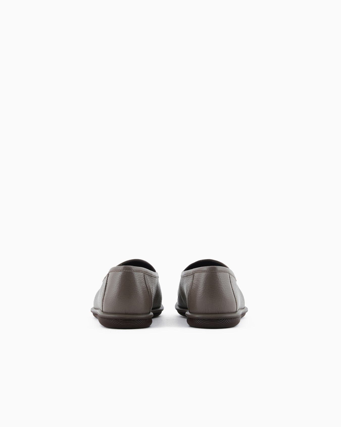 Deerskin loafers with embroidered logo Slide 3