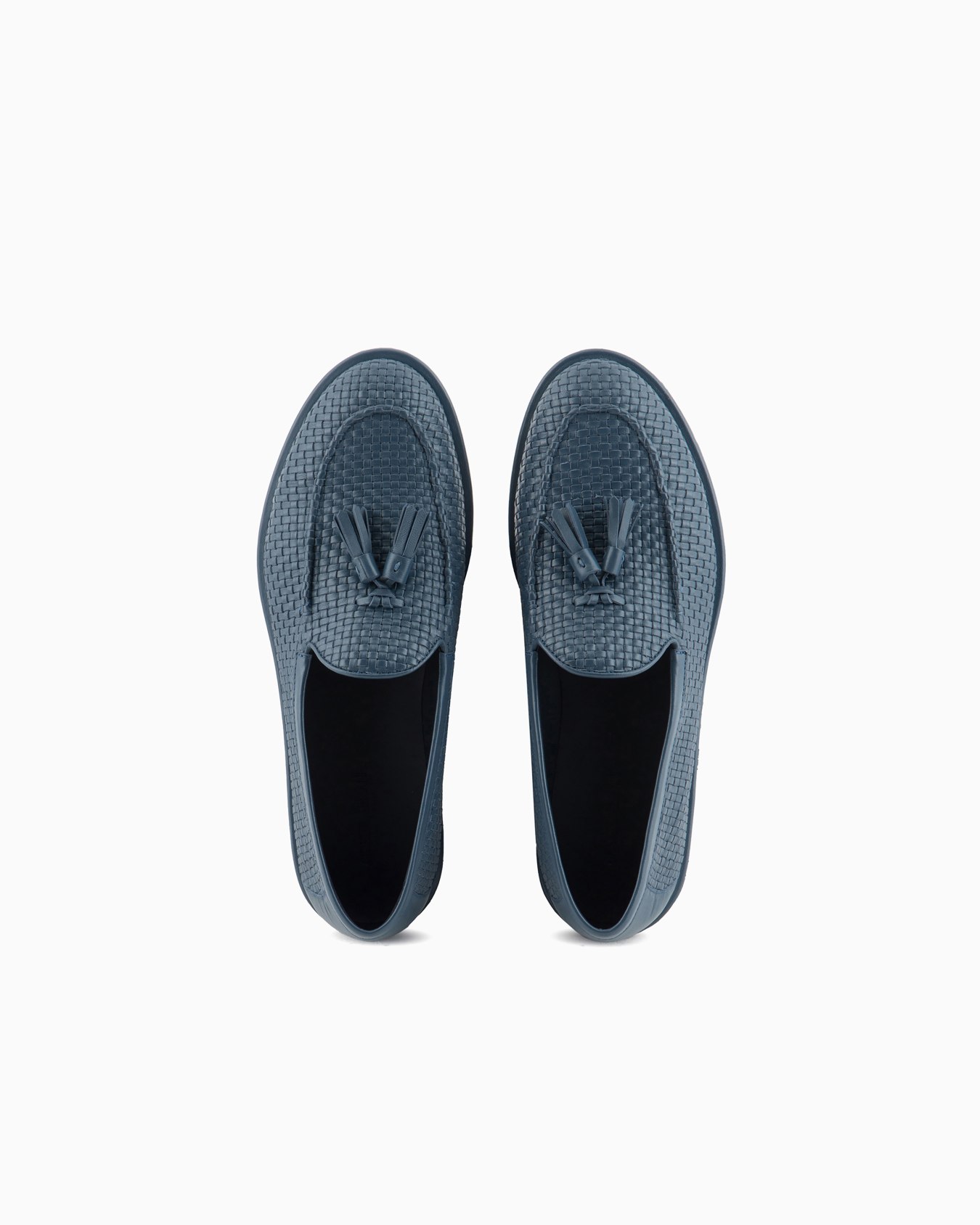 Woven nappa leather loafers with tassels Slide 2