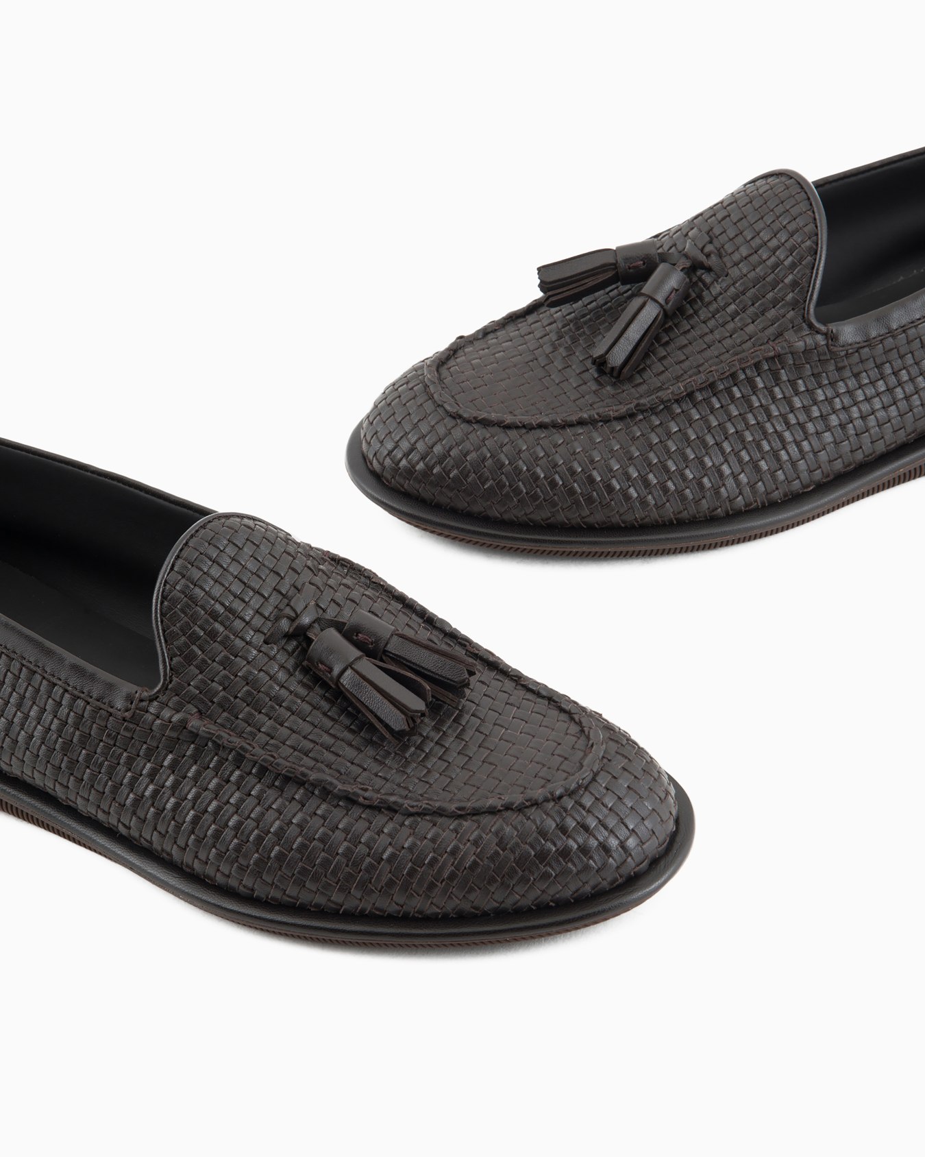 Mocassins en nappa tissé avec glands Diapositive 4