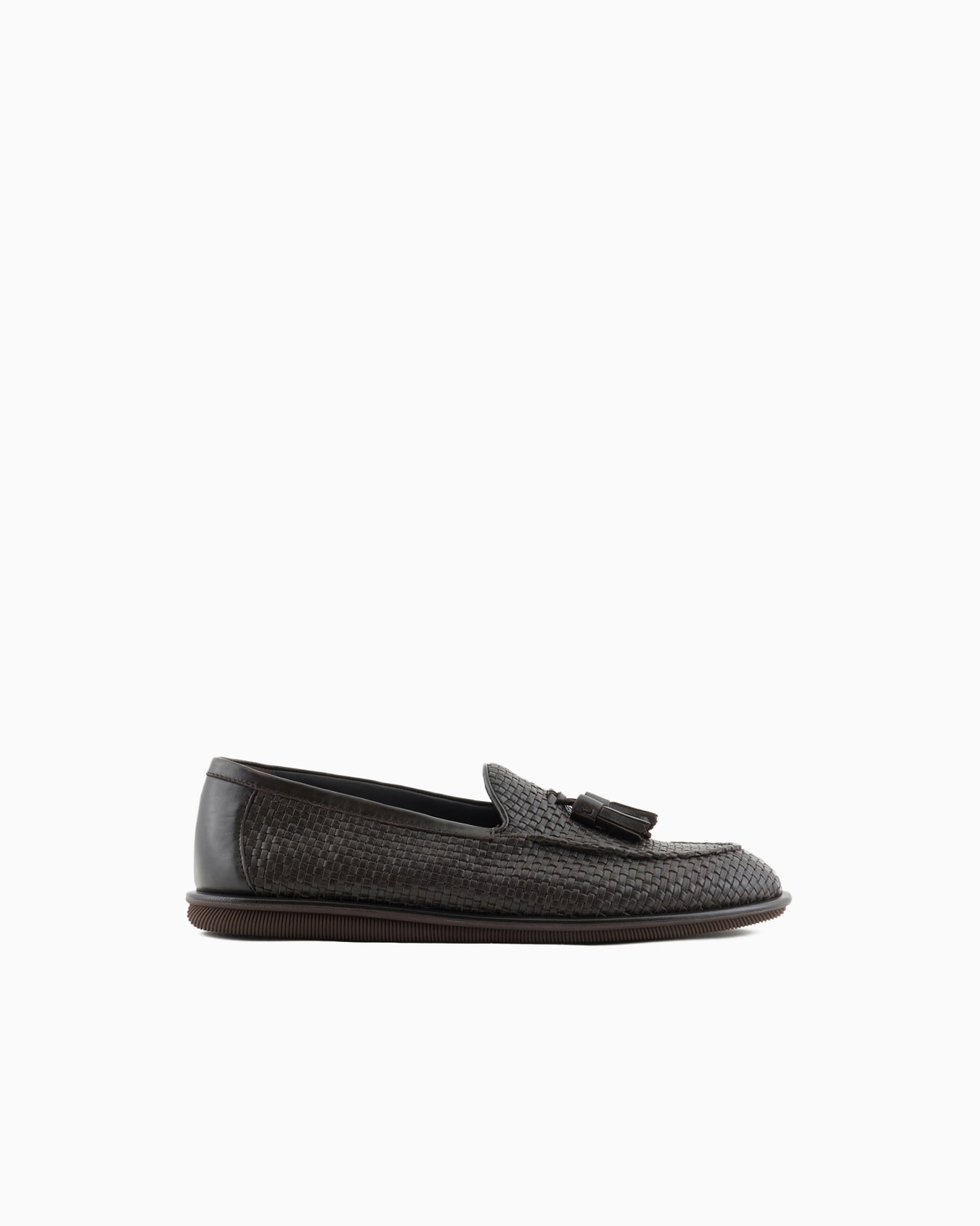 Mocassins en nappa tissé avec glands Diapositive 0