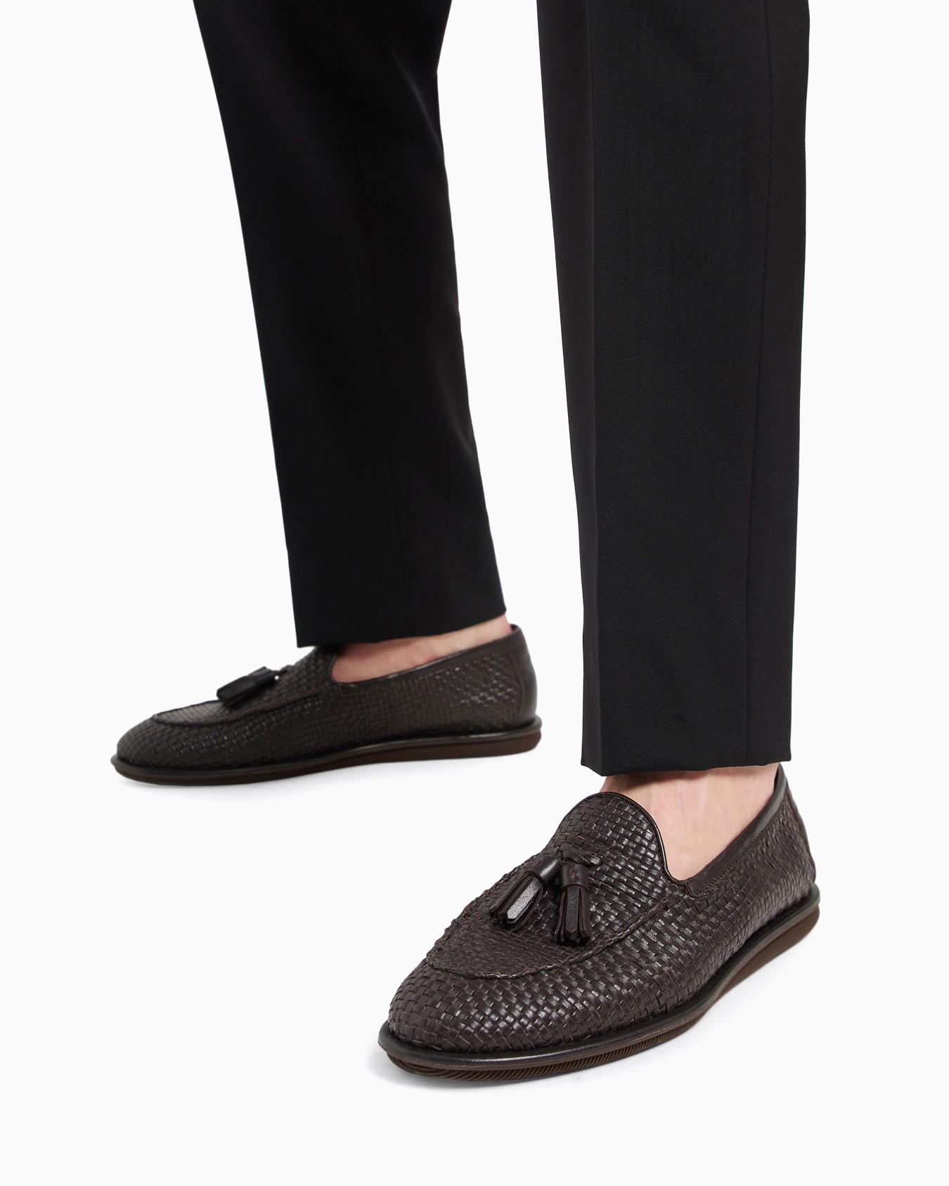 Mocassins en nappa tissé avec glands Diapositive 6