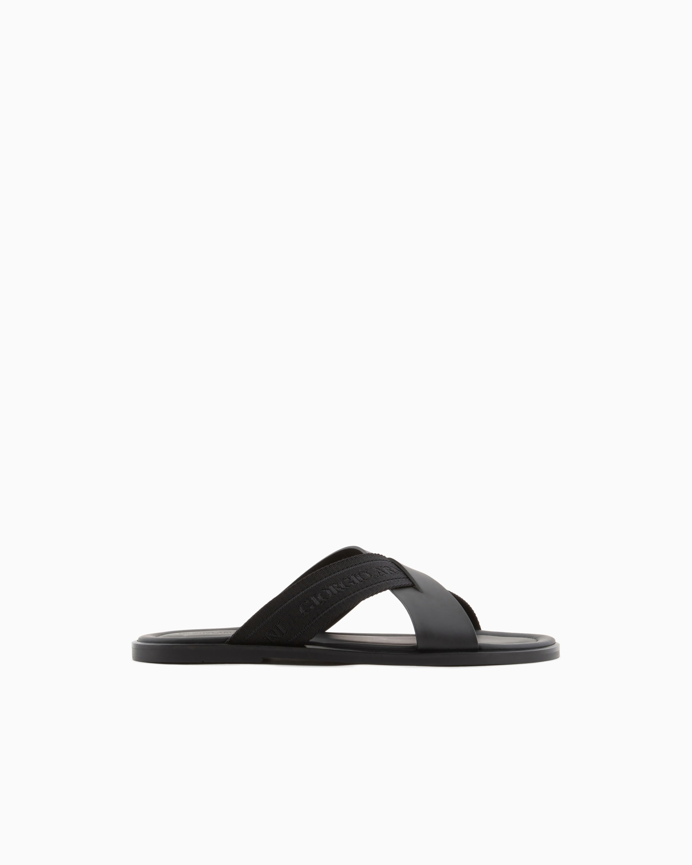 Sandales en cuir et ruban bicolore Diapositive 0