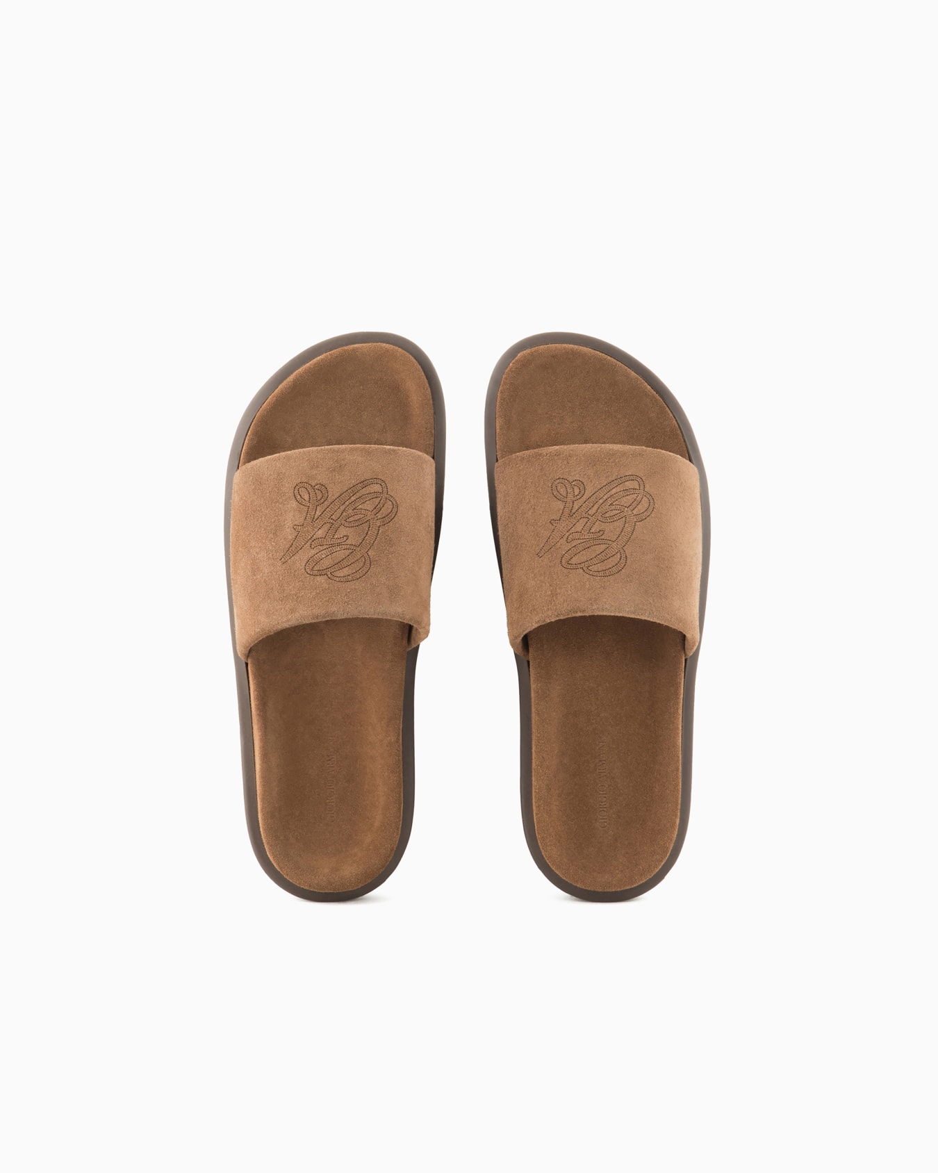 Suede sandals with logo Slide 2