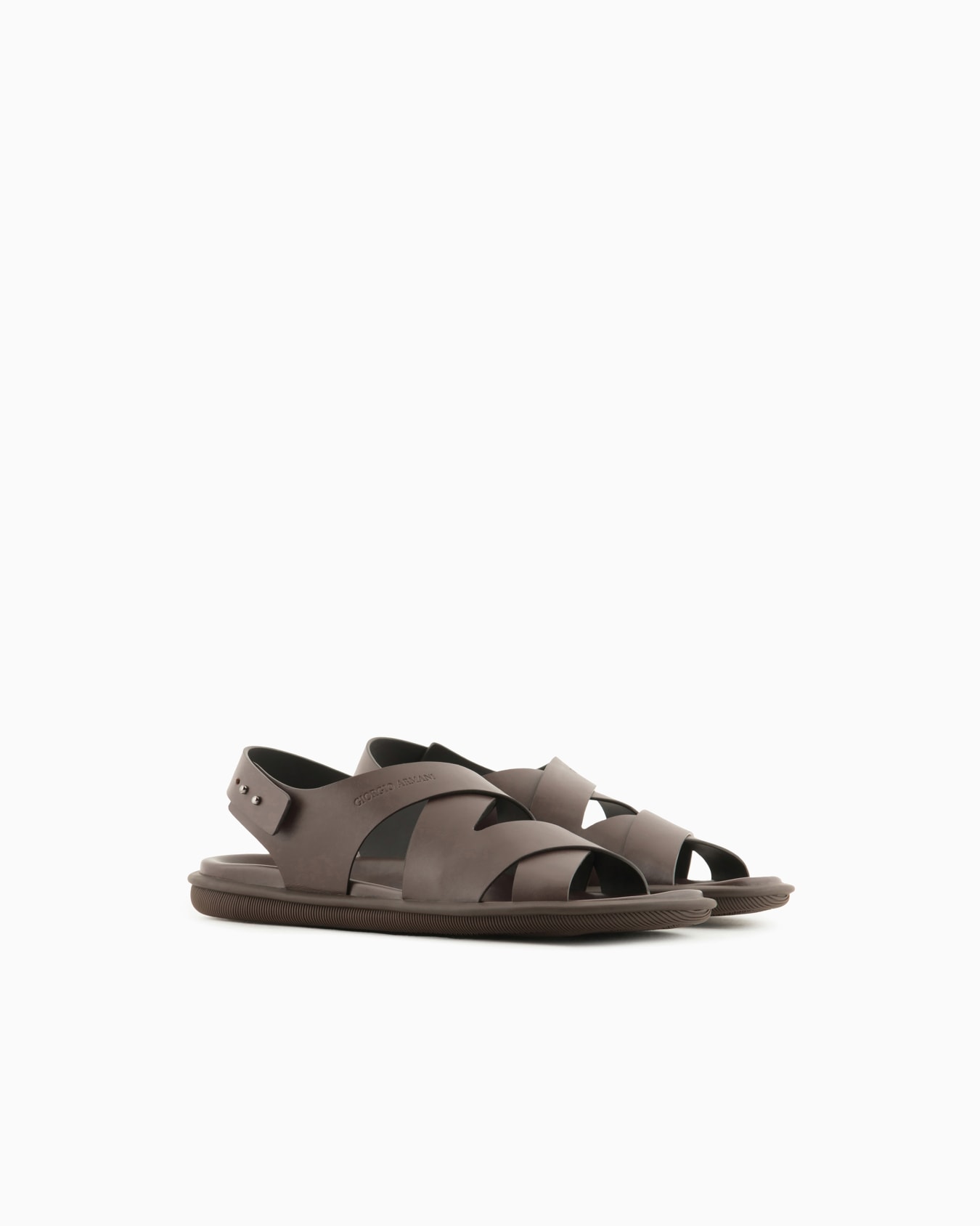Leather woven sandals Slide 1