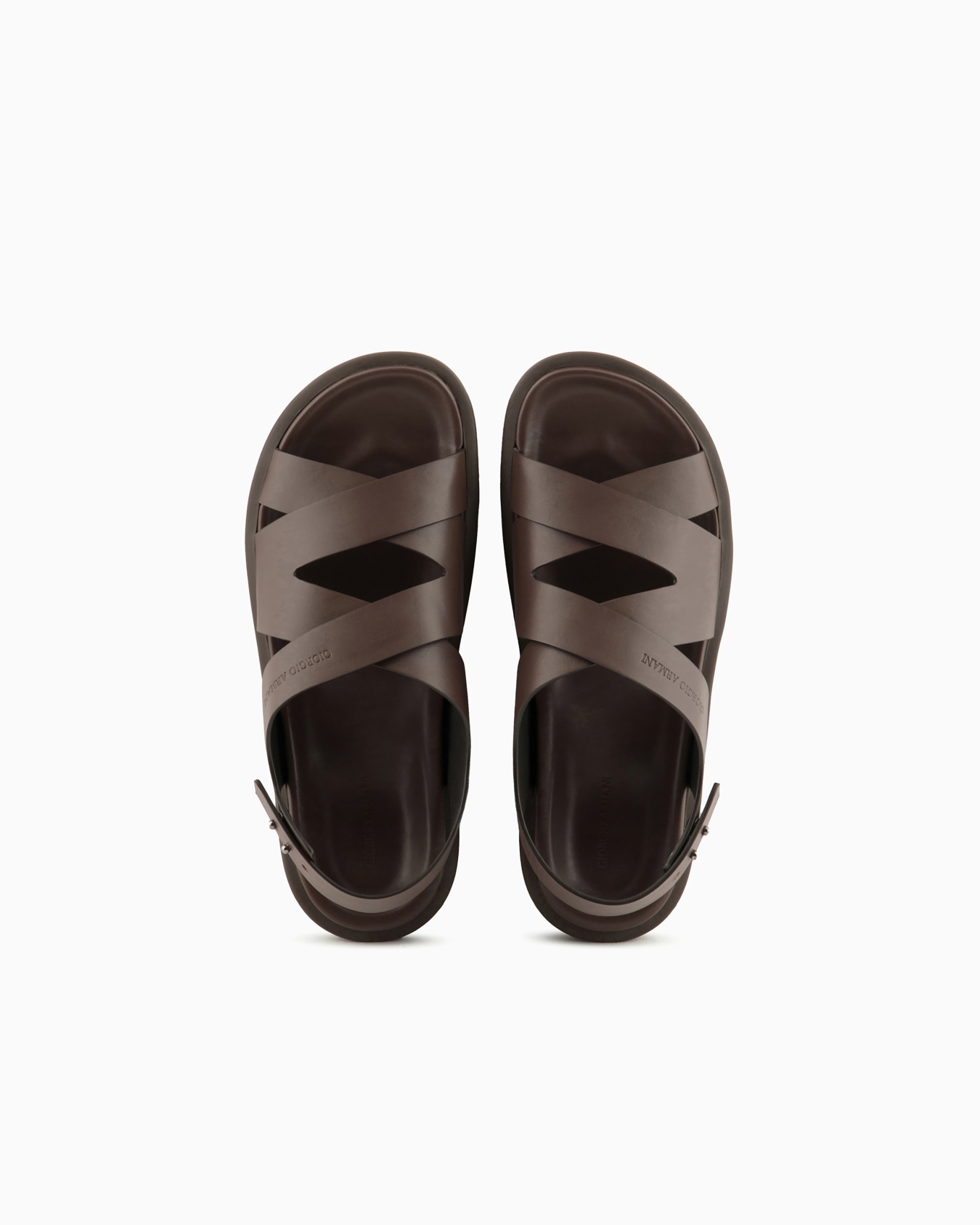 Leather woven sandals Slide 2