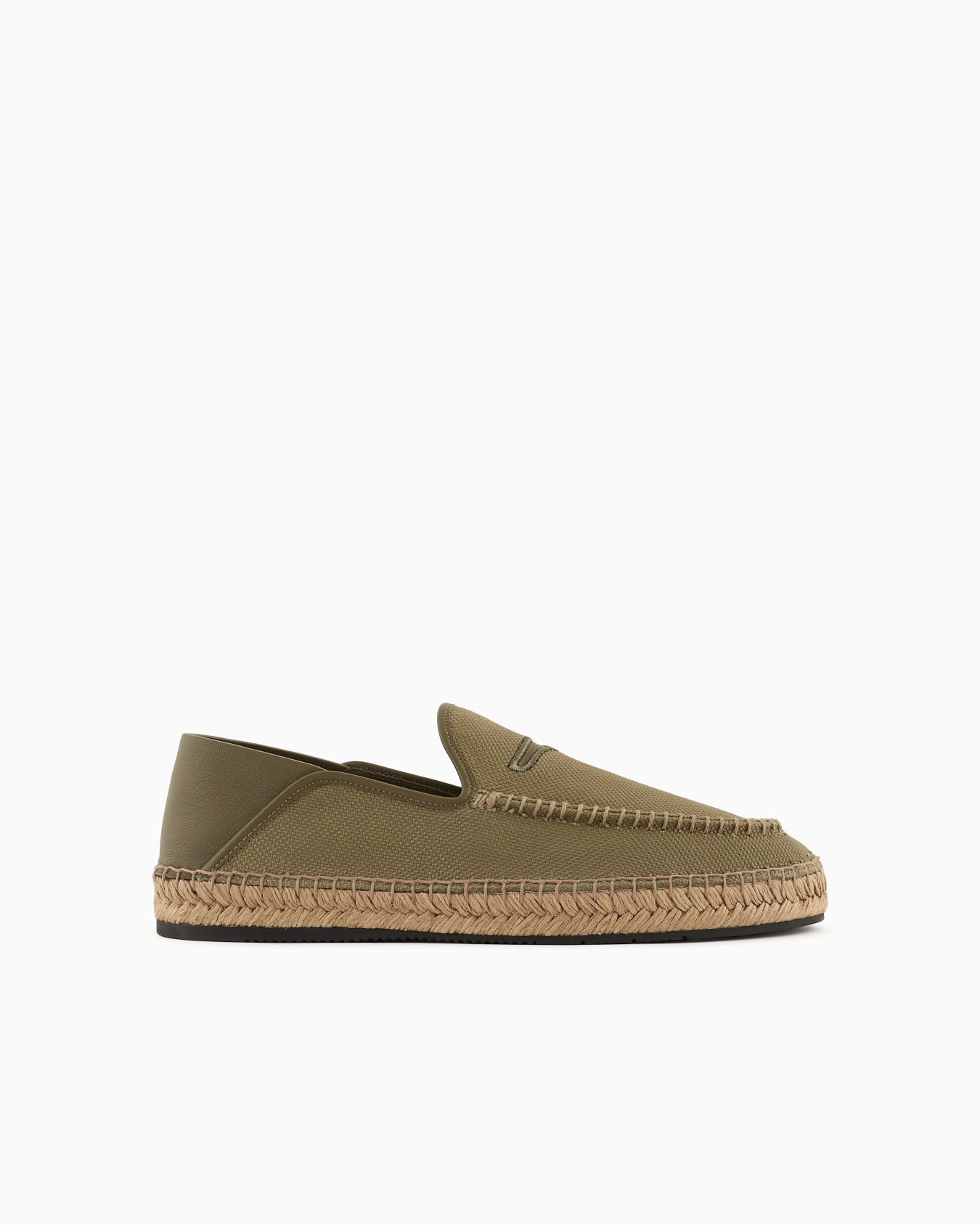 Canvas and leather espadrilles Slide 0