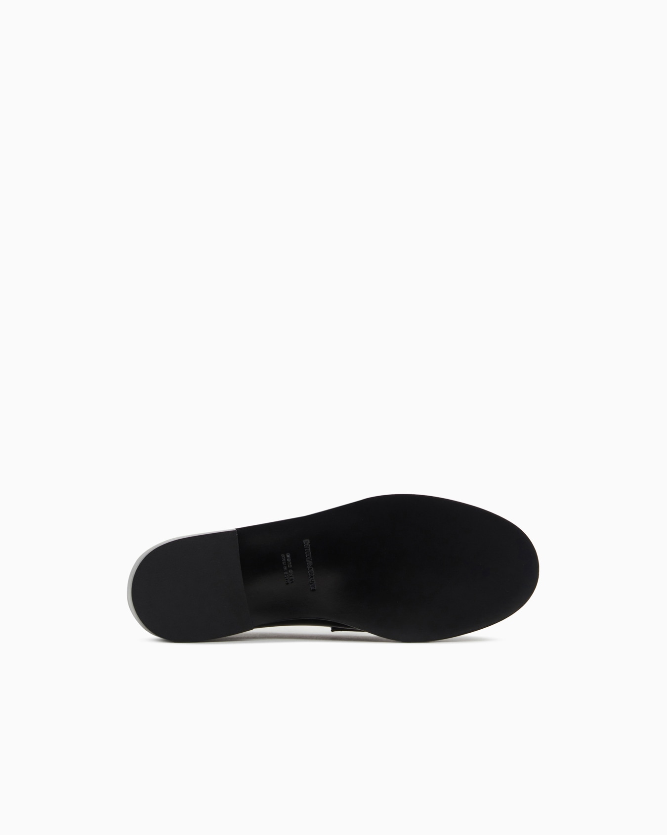 Brushed leather loafers with eagle plate Slide 5