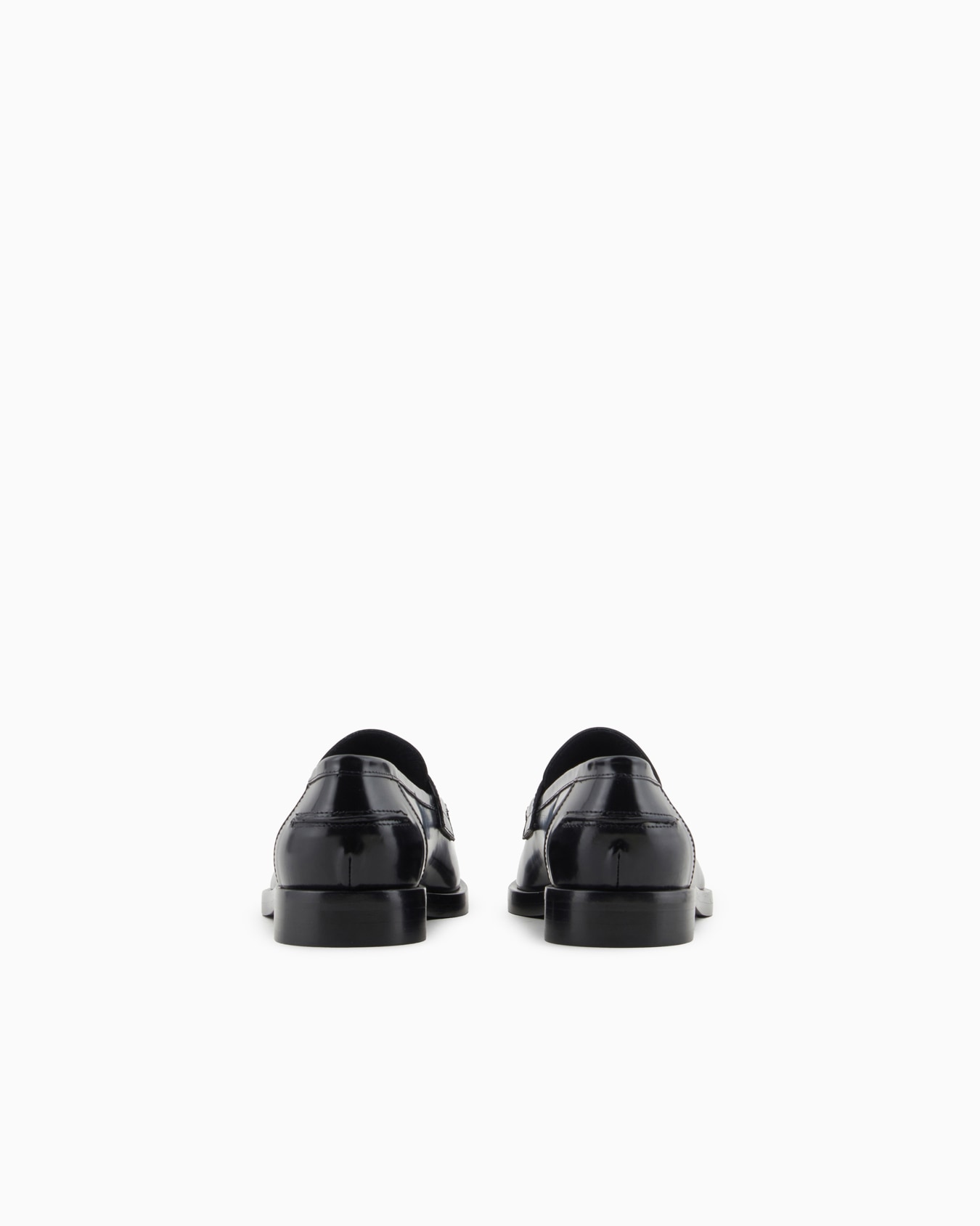 Brushed leather loafers with eagle plate Slide 3