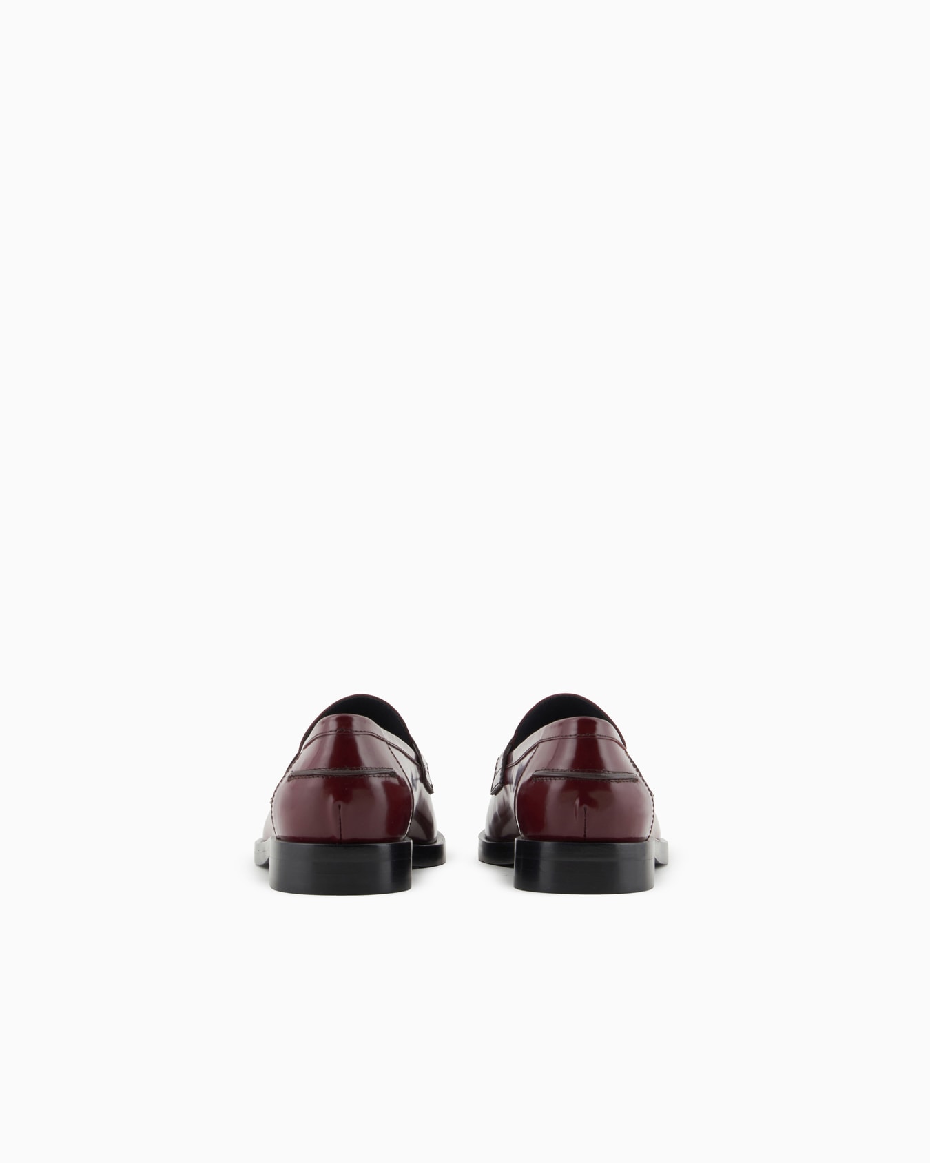 Brushed leather loafers with eagle plate Slide 3