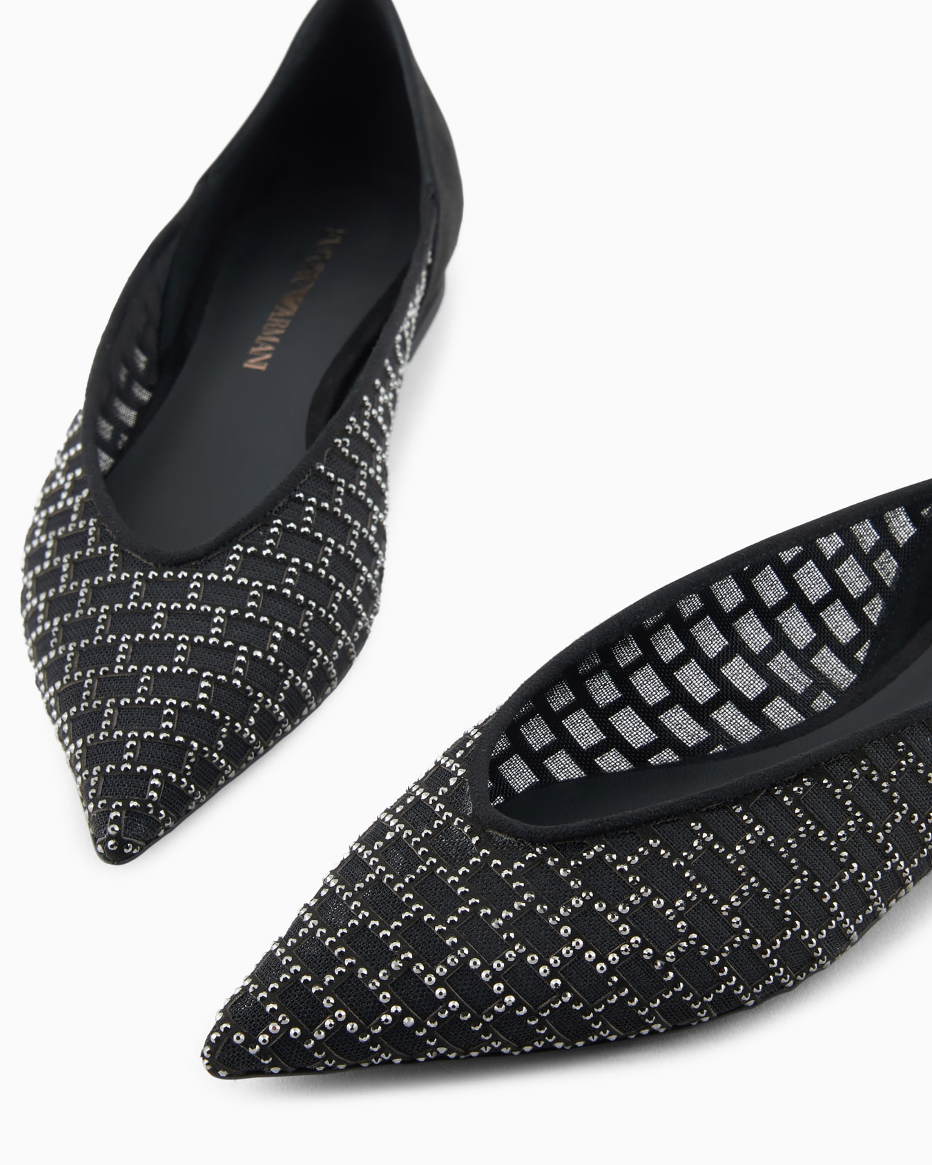 Pointed ballerinas with a rhinestone graphic design Slide 4