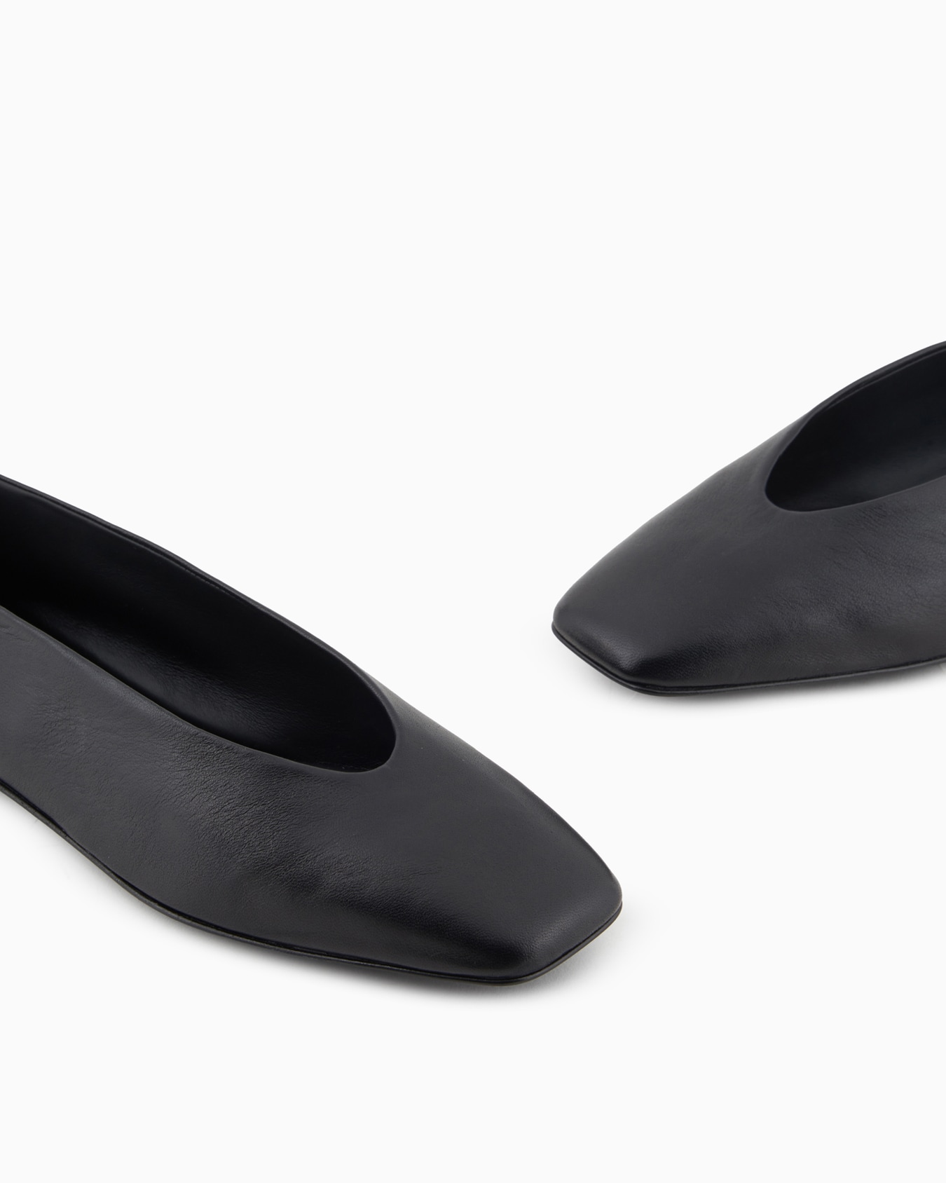 Nappa-leather square-toed ballerinas Slide 4
