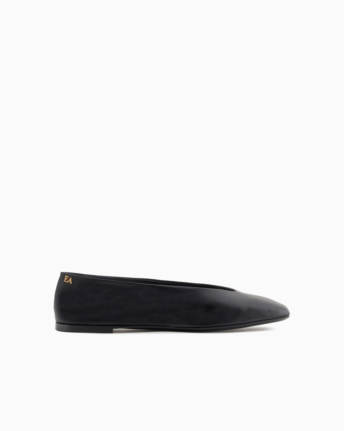 Nappa-leather square-toed ballerinas Slide 0