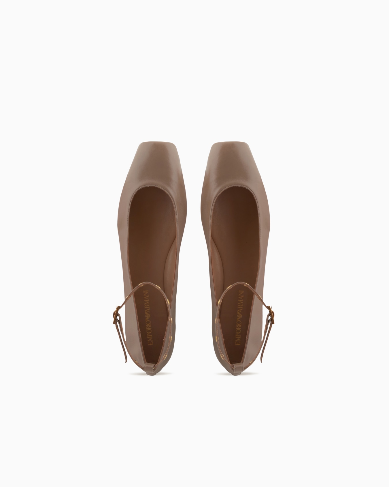 Nappa-leather square-toed ballerinas with strap  Slide 2