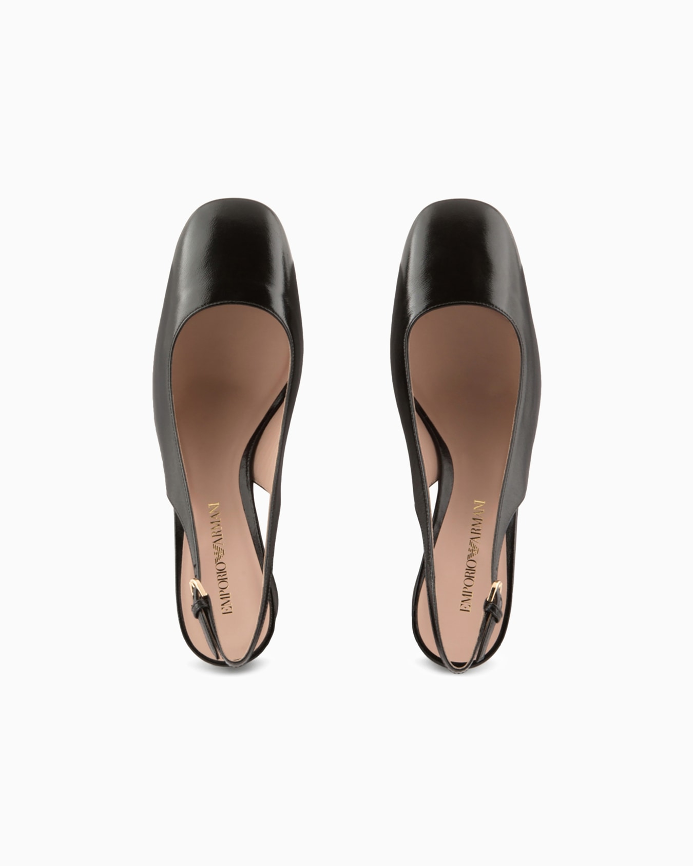 Zapatos de salón de charol con talón descubierto Diapositiva 2