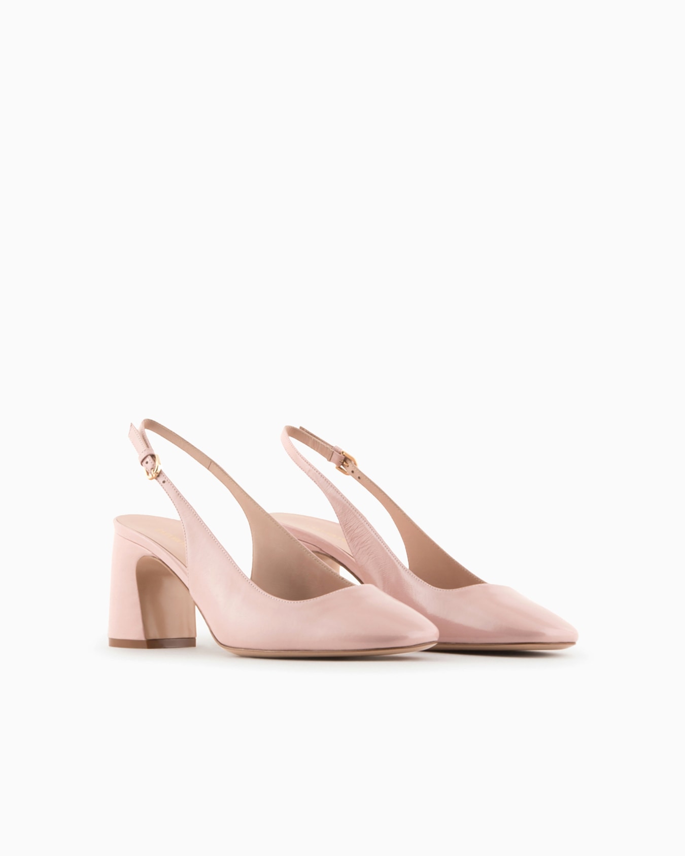 Patent leather slingback court shoes Slide 1