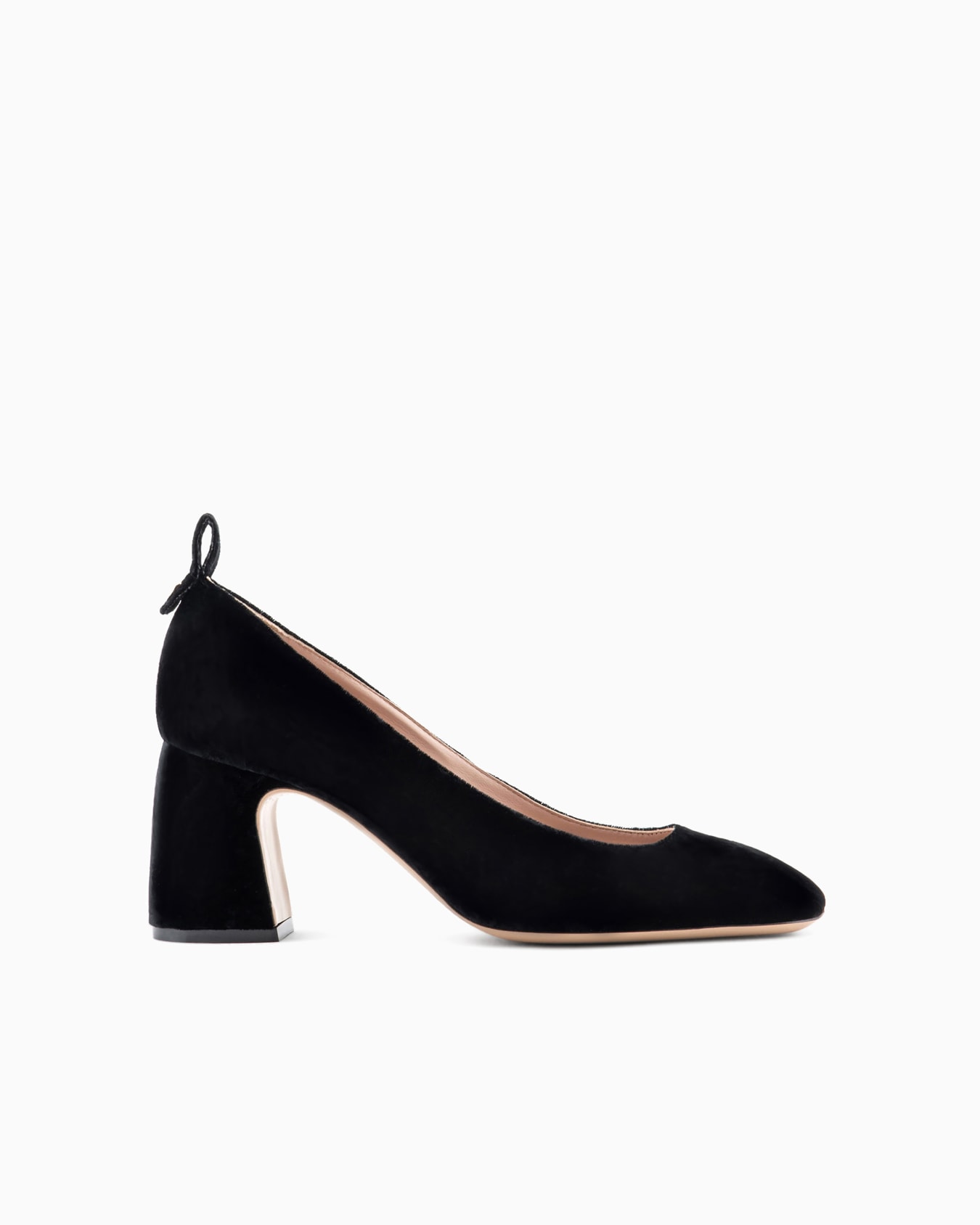 Textured velvet court shoes Slide 0