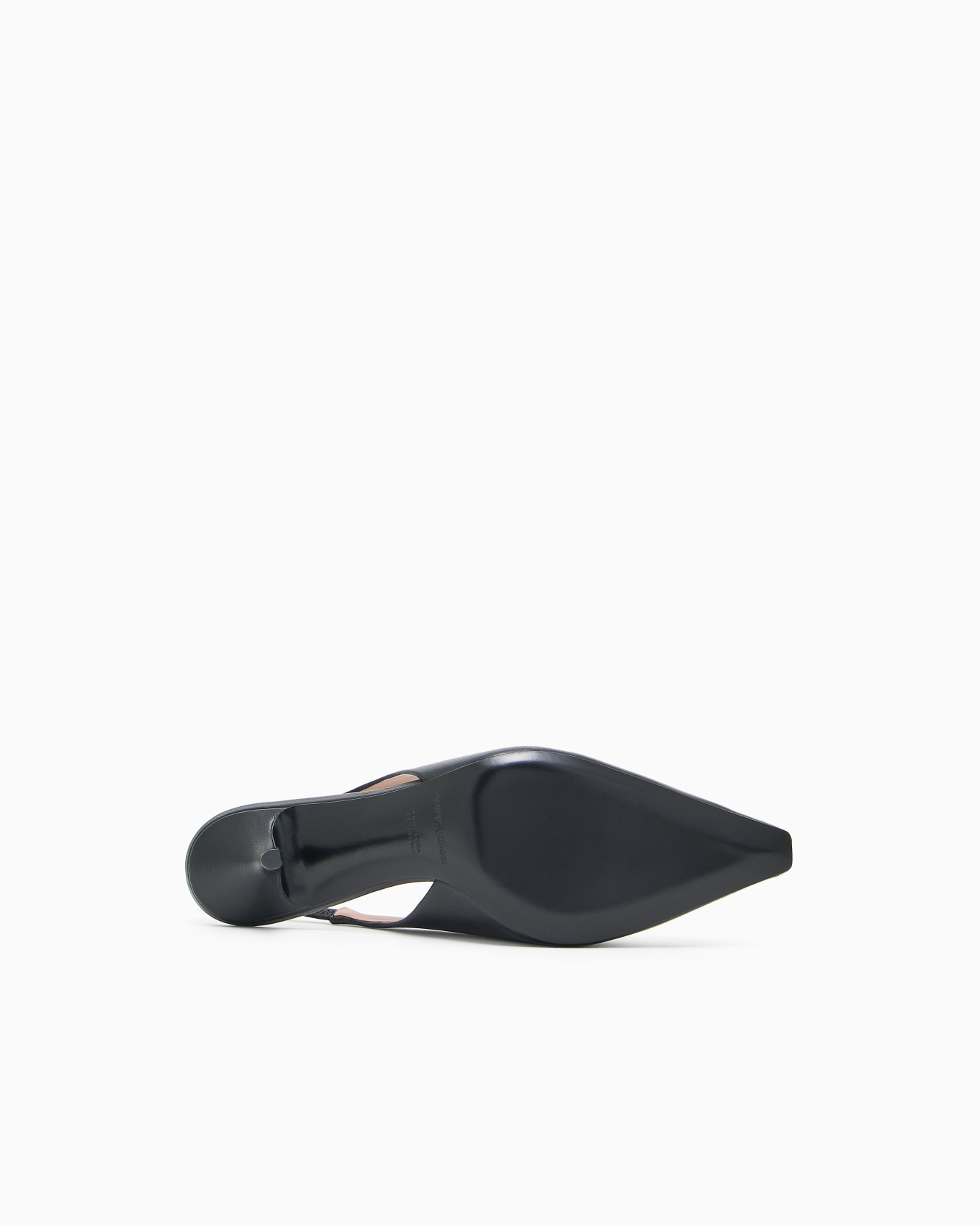 Nappa-leather slingback court shoes with eagle plate Slide 5