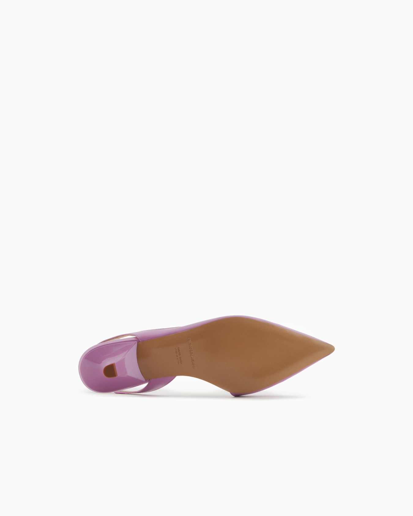 Brushed leather slingback court shoes Slide 5