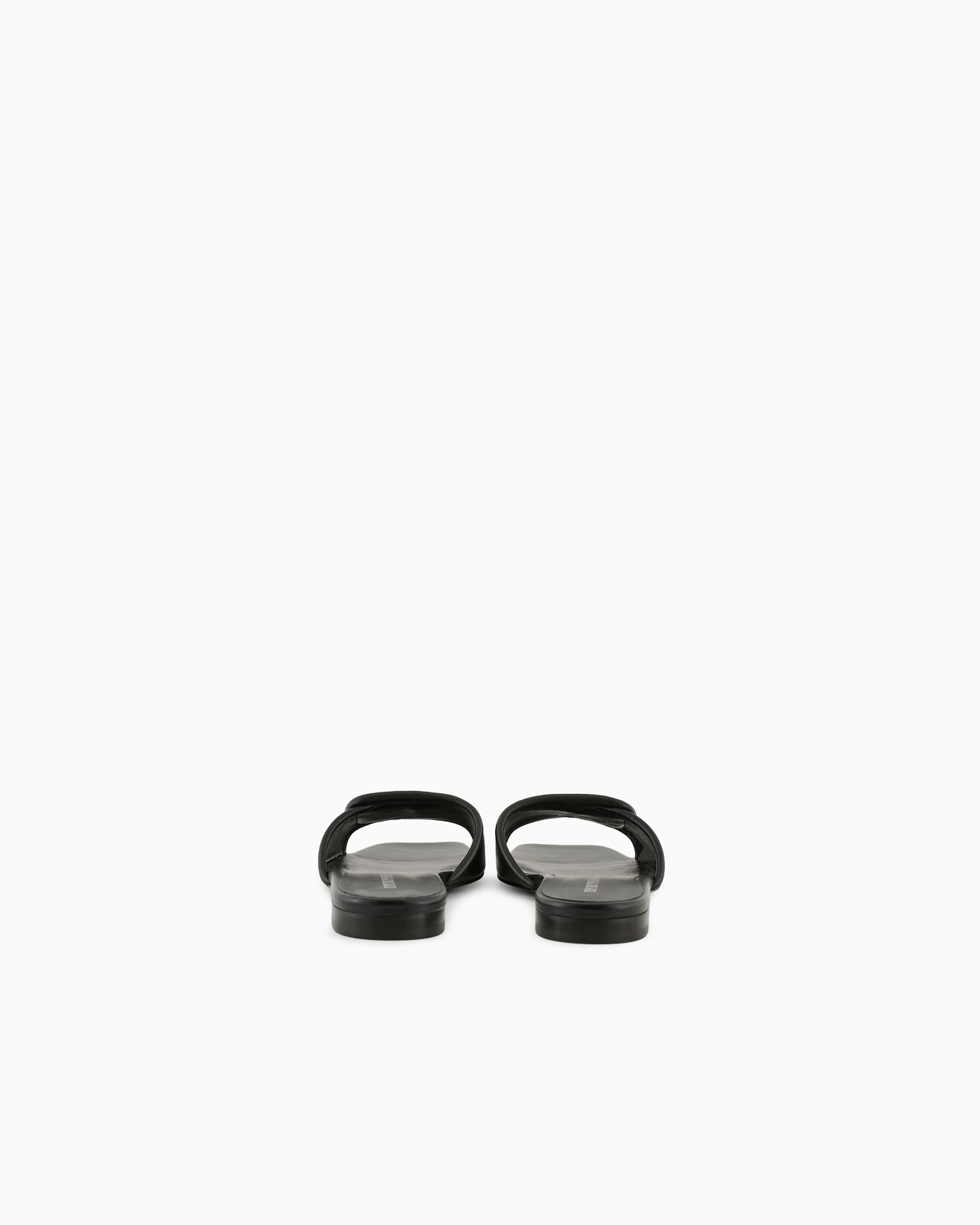 Nappa-leather sandals with EA logo Slide 3