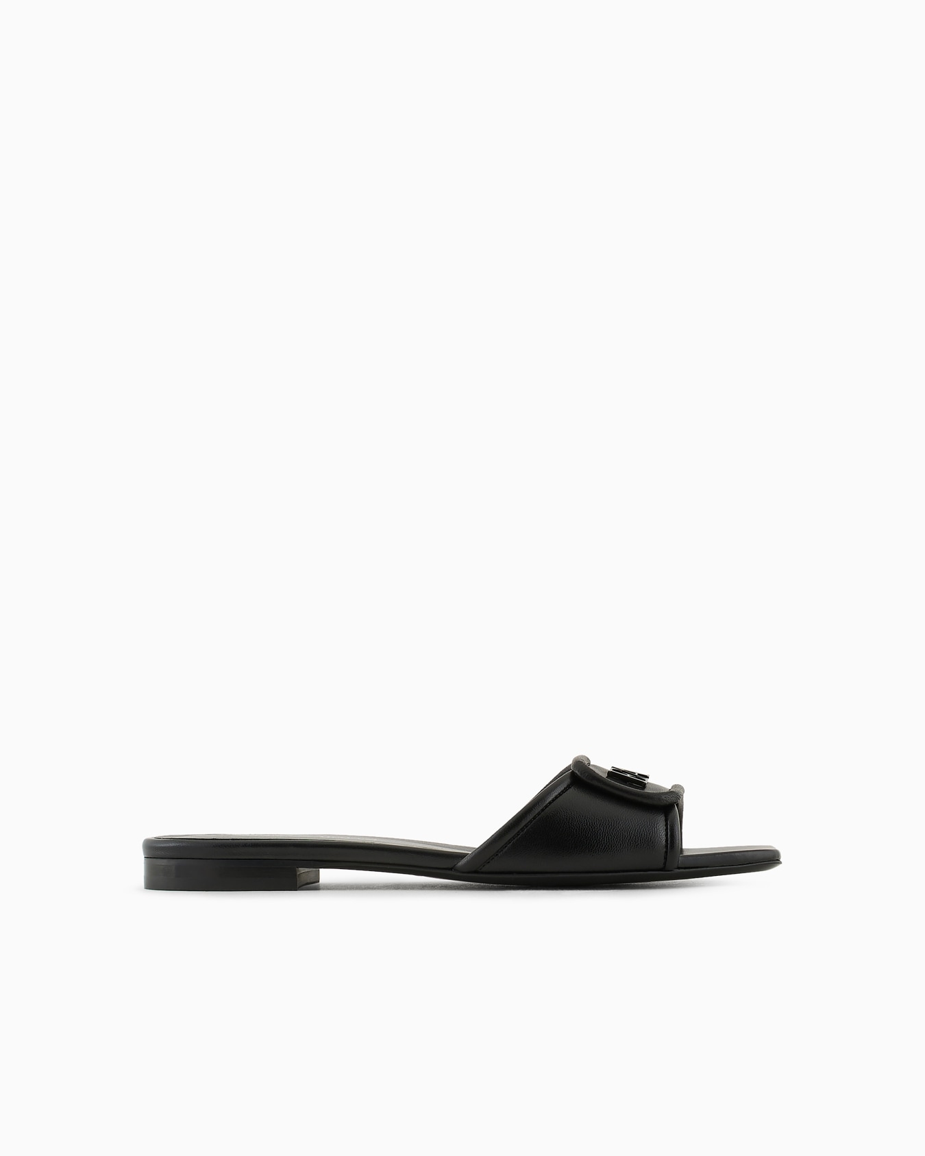 Nappa-leather sandals with EA logo Slide 0