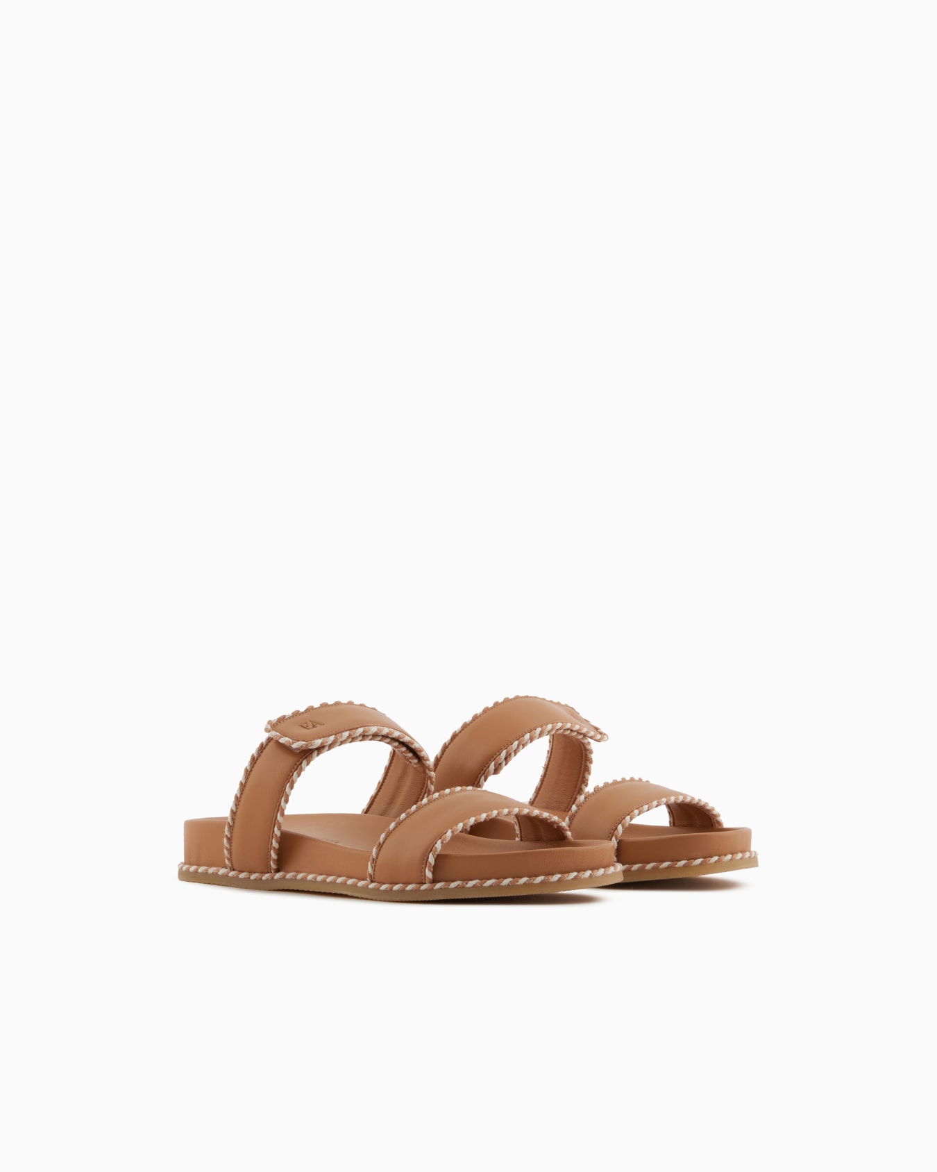 Sandals with nappa-leather strap and two-tone edges Slide 1