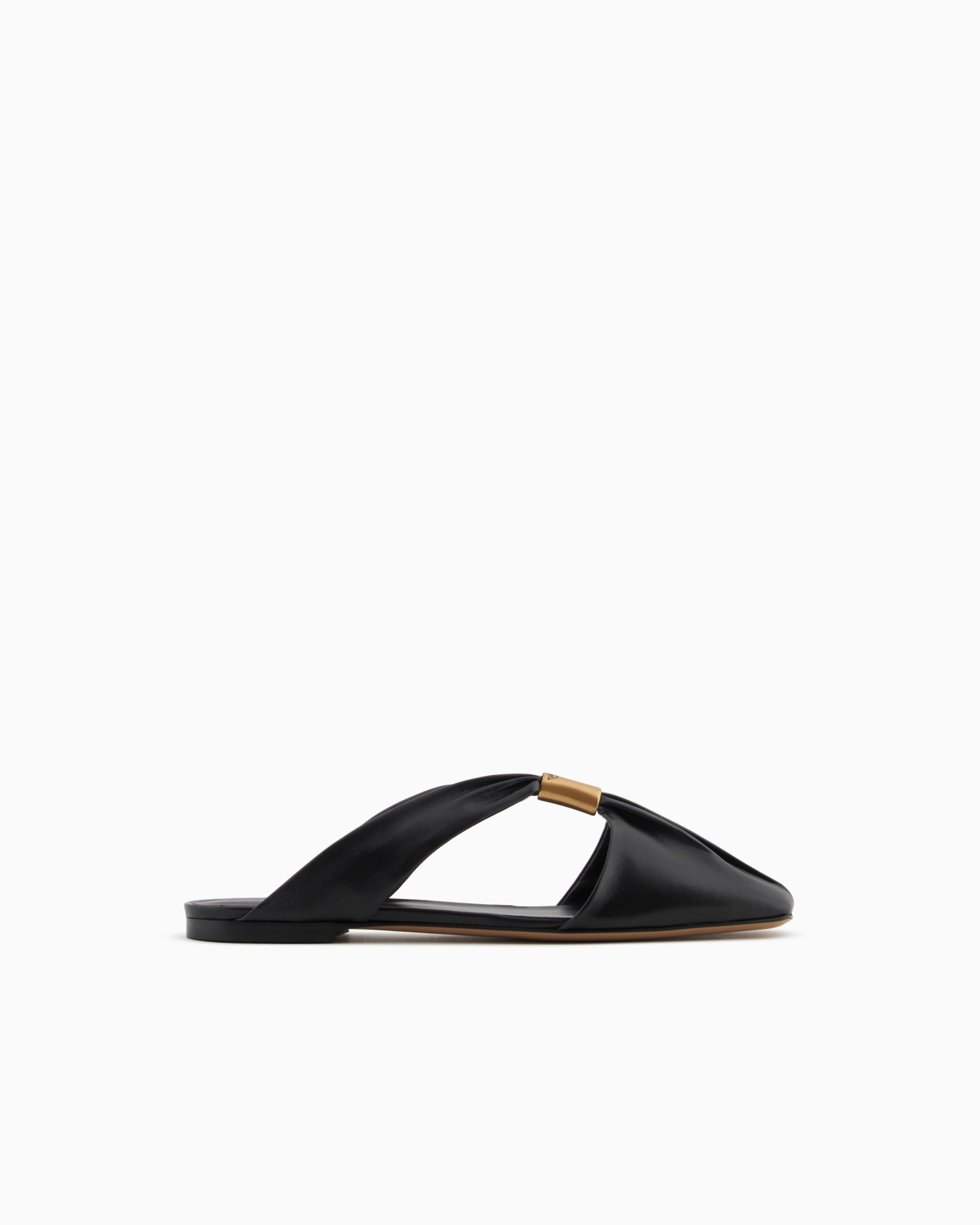 Zapato mule de napa con logotipo de metal Diapositiva 0