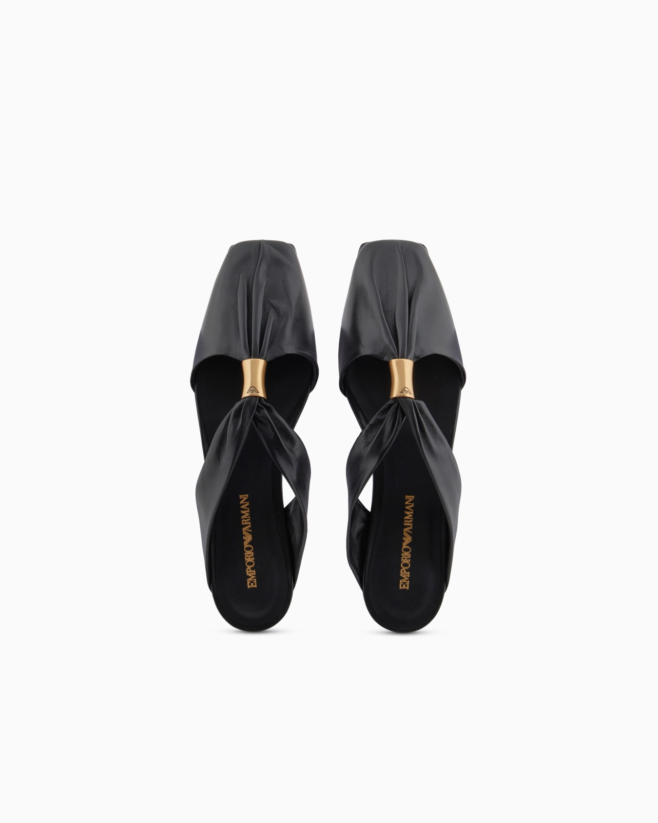 Zapato mule de napa con logotipo de metal Diapositiva 3
