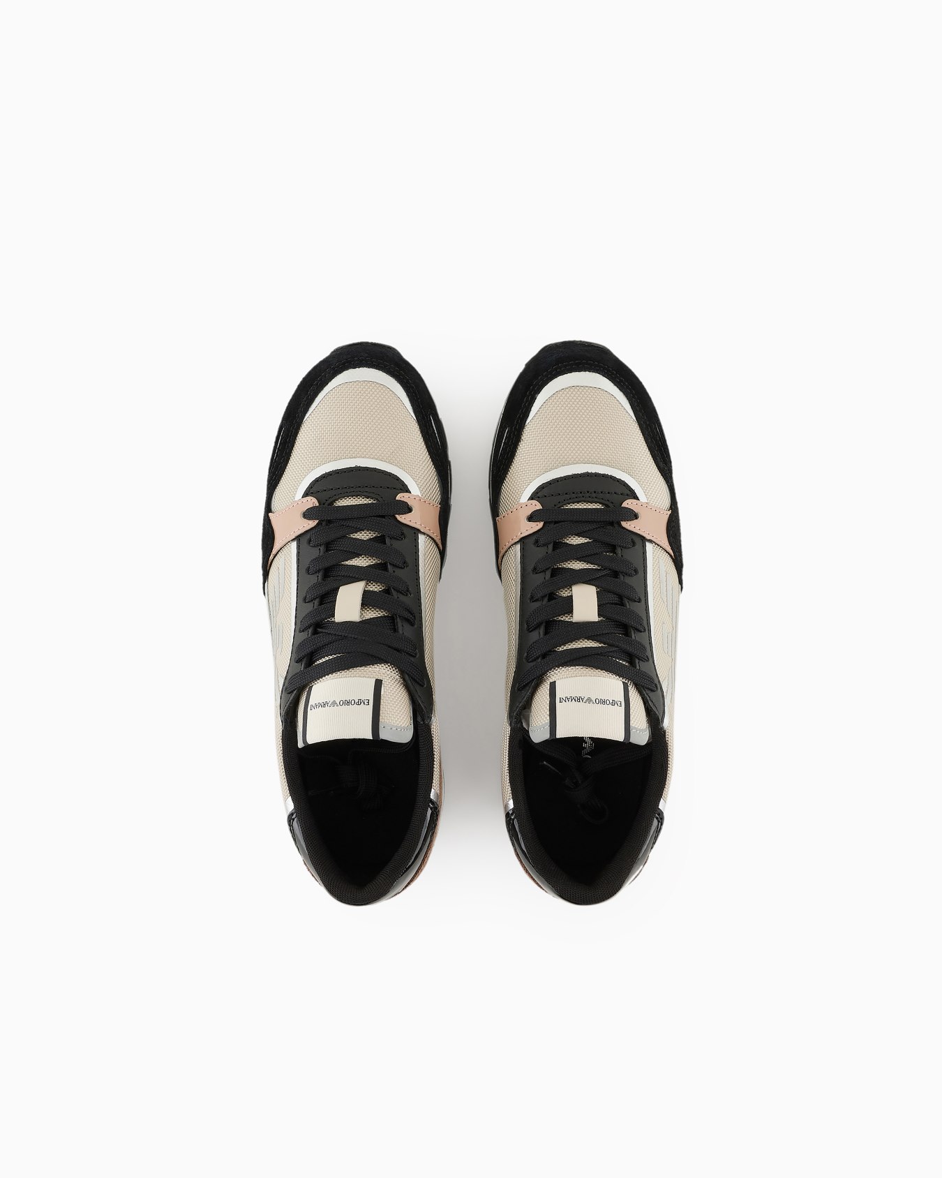 Suede sneakers with reflective and nylon details Slide 2