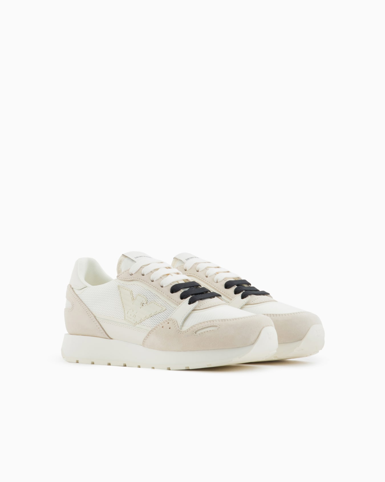 Mesh sneakers with suede details and eagle patch Slide 1