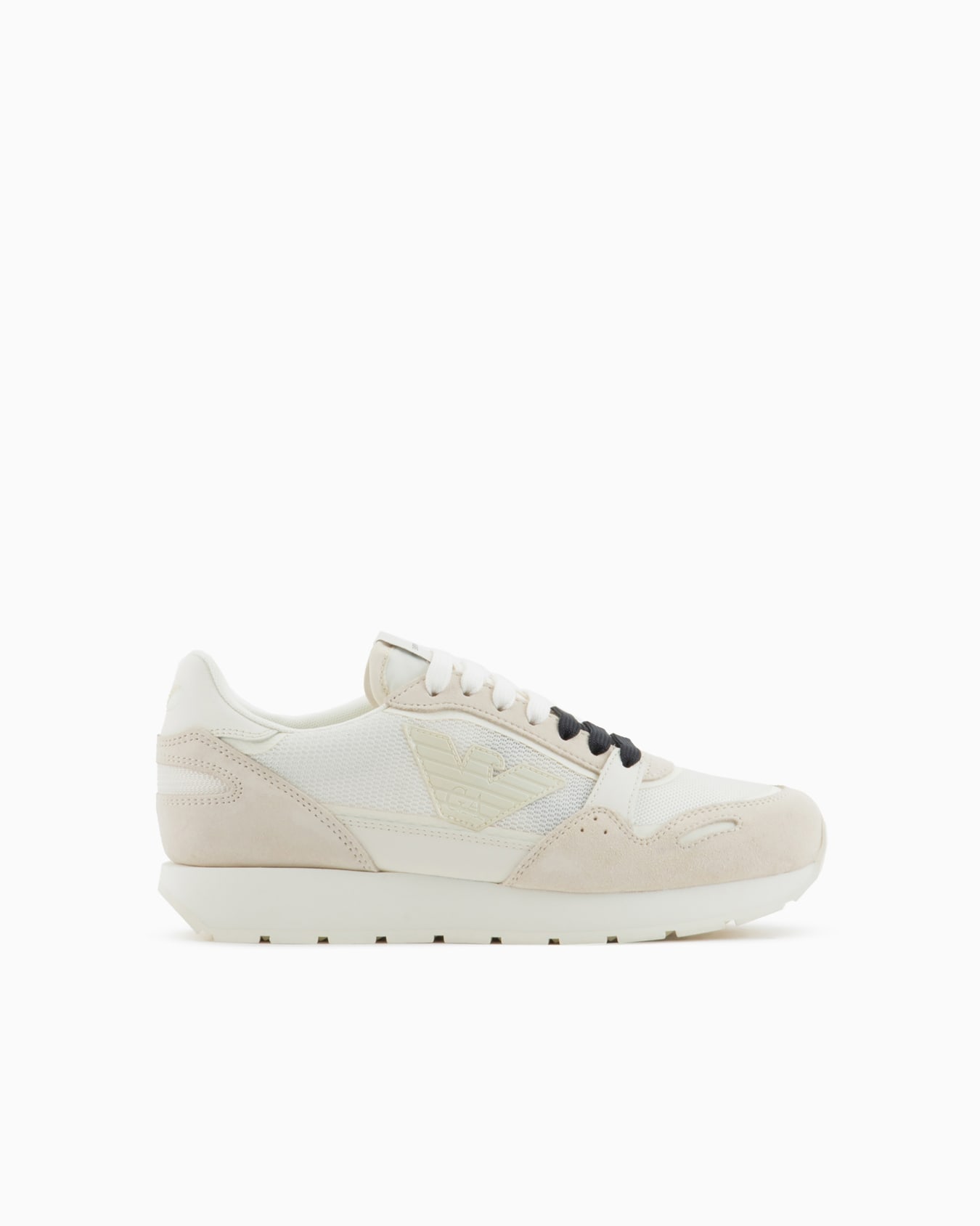 Mesh sneakers with suede details and eagle patch Slide 0