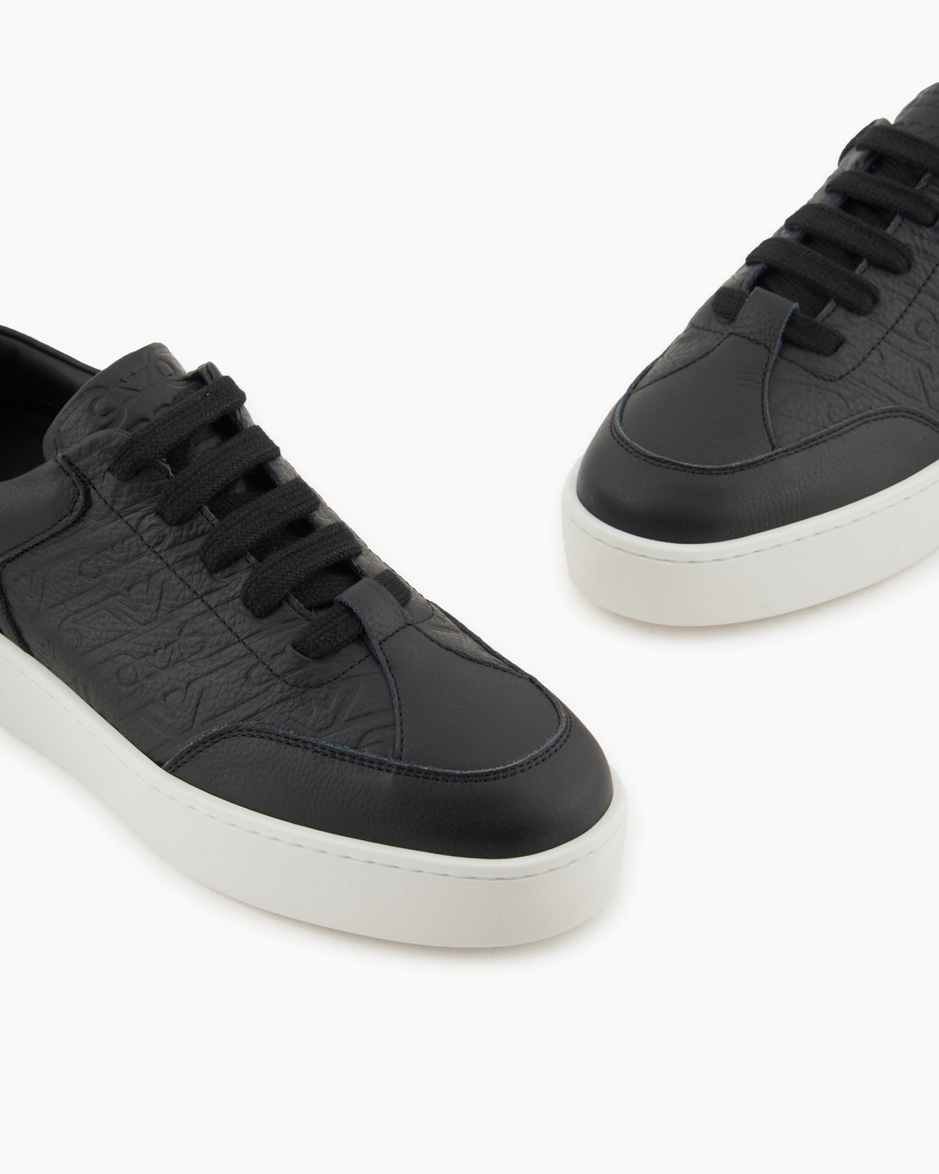 Sneakers en cuir avec imprimé cerf et détail monogramme Diapositive 4