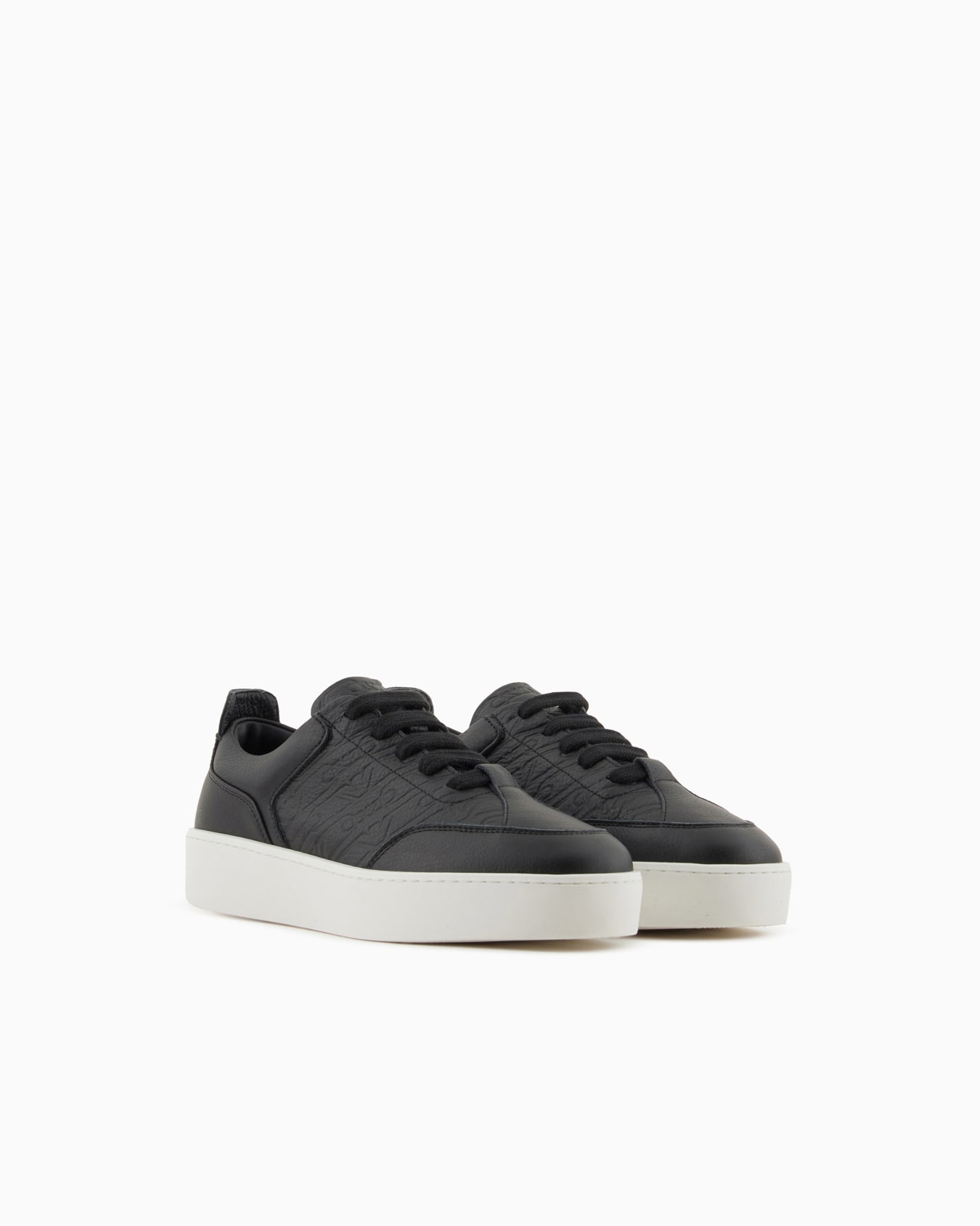 Sneakers en cuir avec imprimé cerf et détail monogramme Diapositive 1