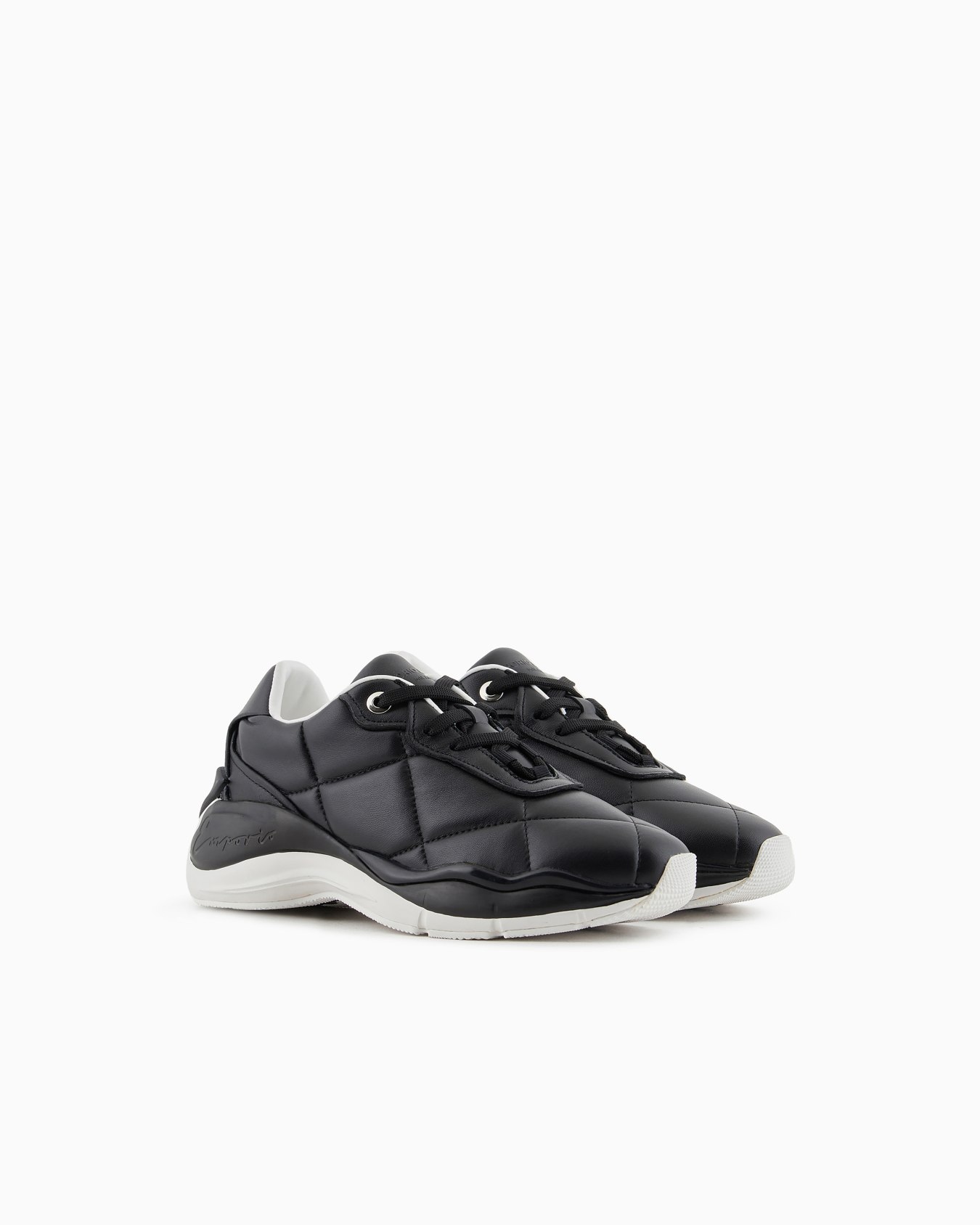 Quilted nappa leather sneakers Slide 1