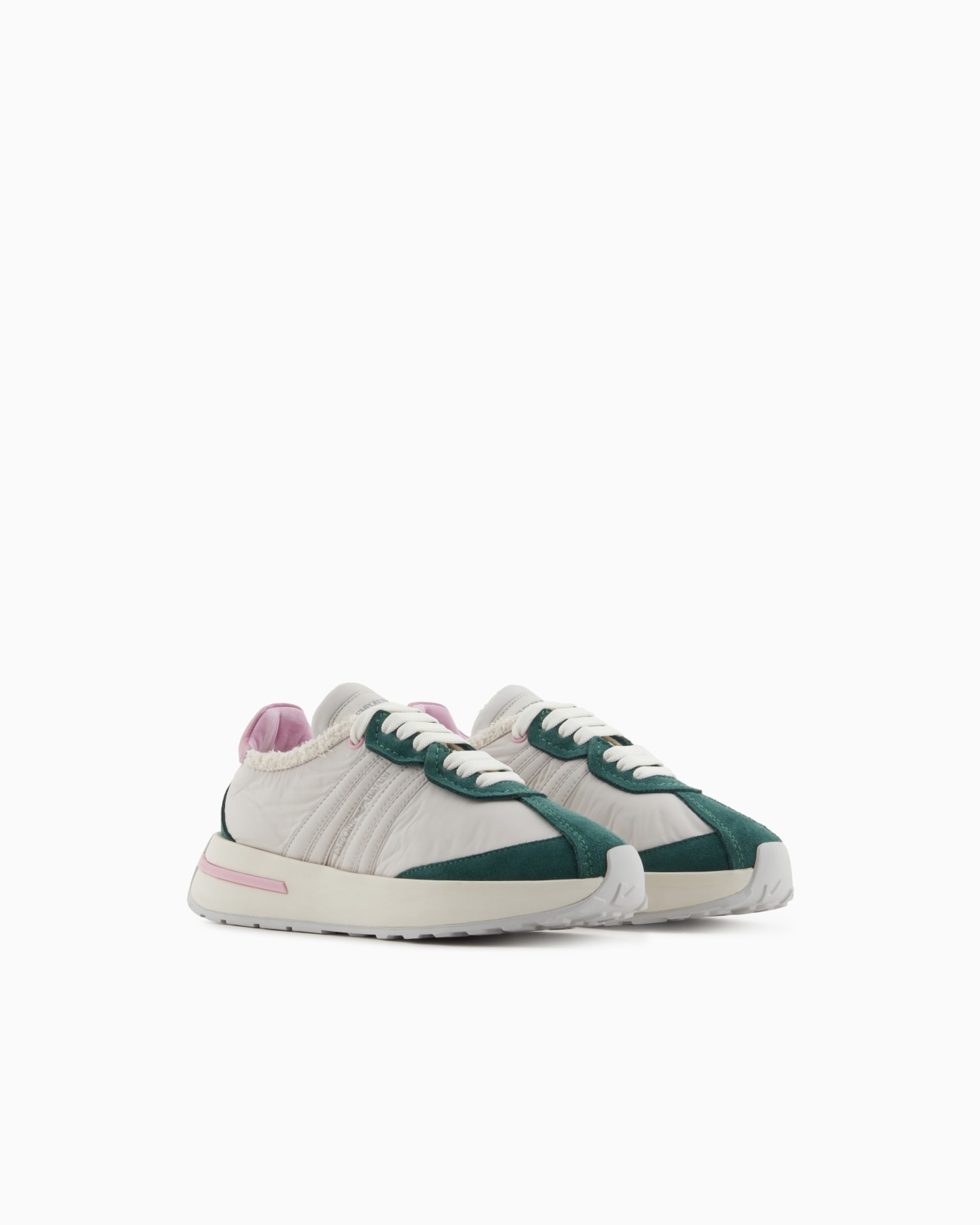 Nylon sneakers with suede details  Slide 1