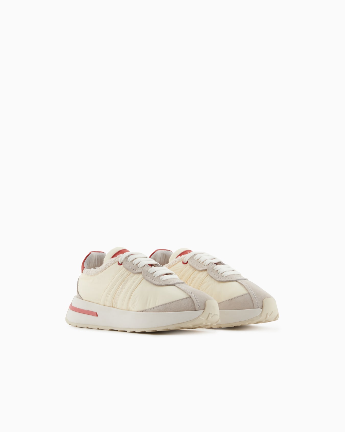 Nylon sneakers with suede details  Slide 1