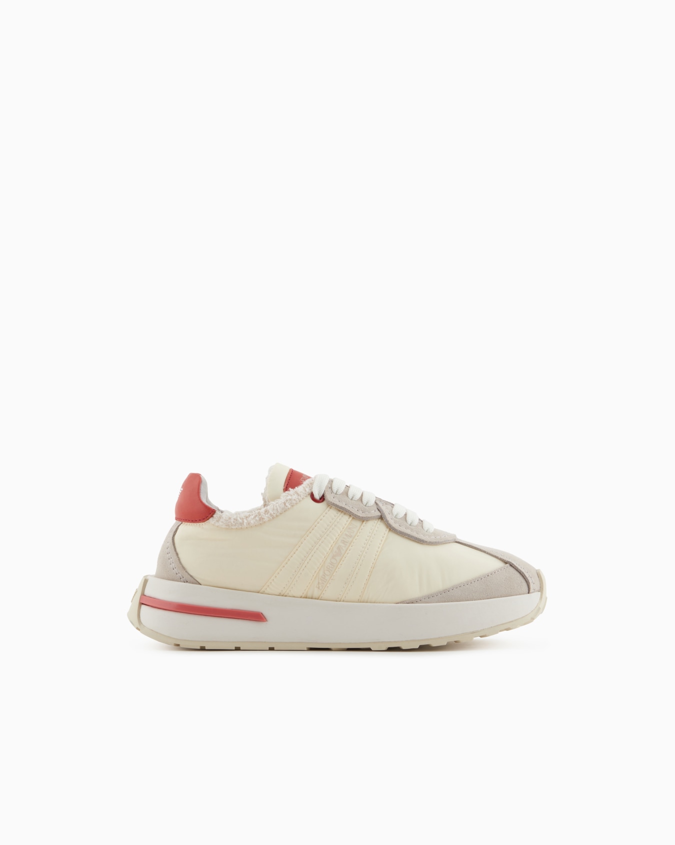 Nylon sneakers with suede details  Slide 0