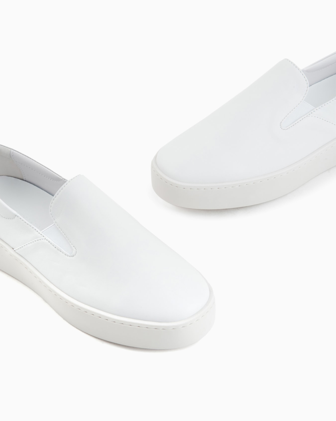 Nappa-leather slip-ons with Icon graphic design logo Slide 5