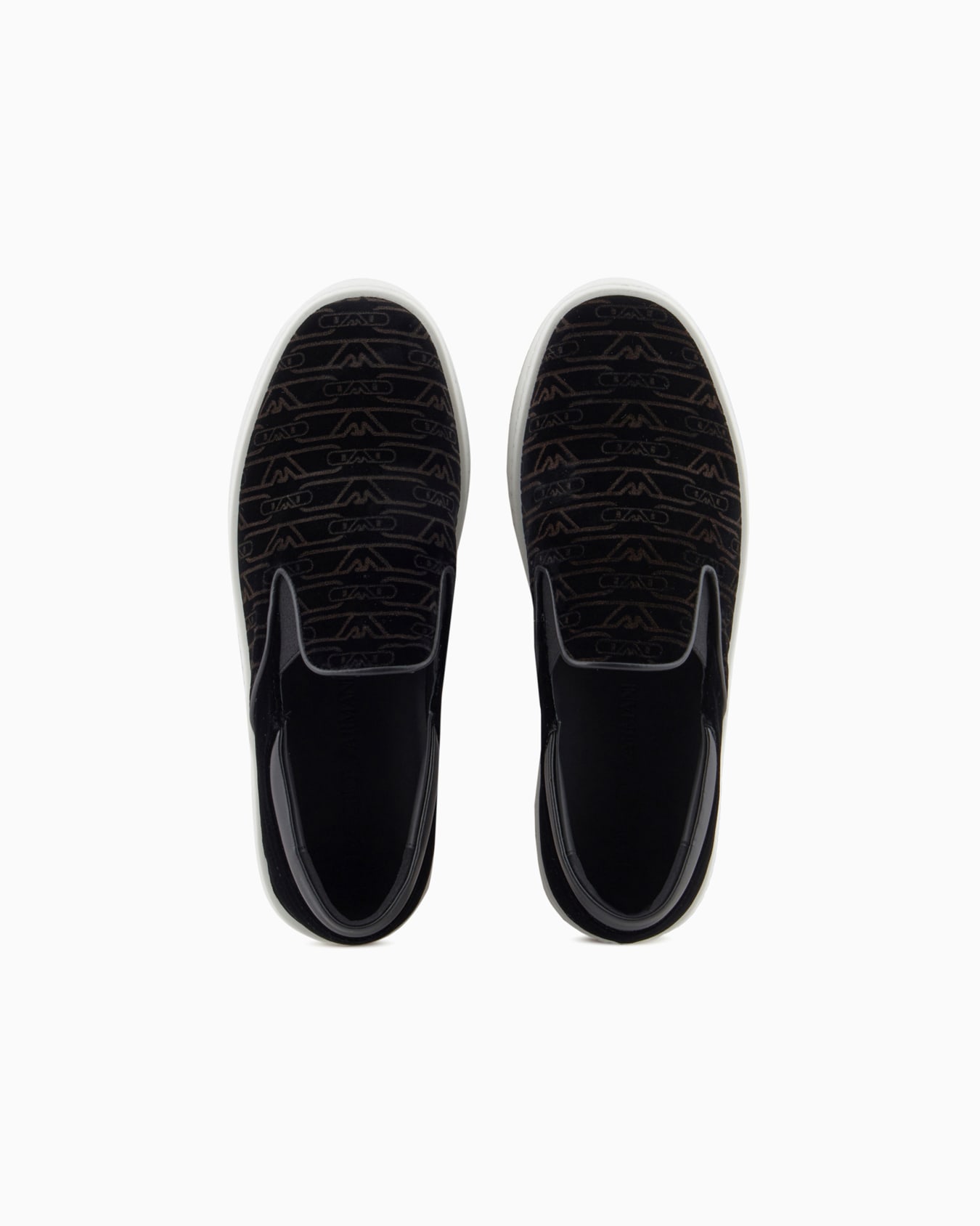 Monogram velvet slip-ons Slide 2