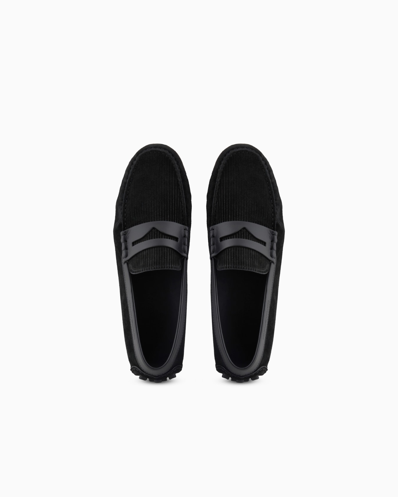 Multi-striped suede driving loafers Slide 2