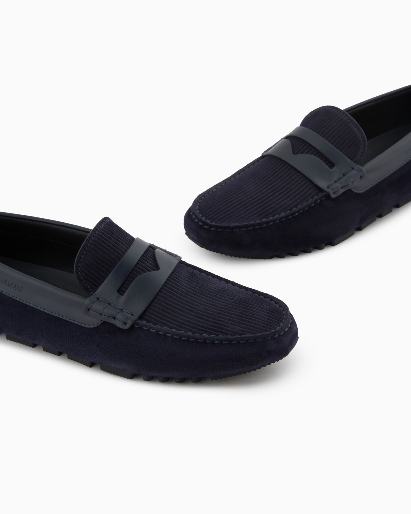 Multi-striped suede driving loafers Slide 4