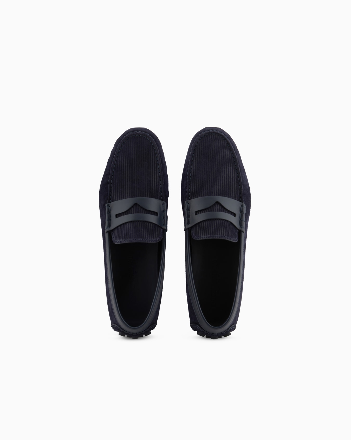 Multi-striped suede driving loafers Slide 2